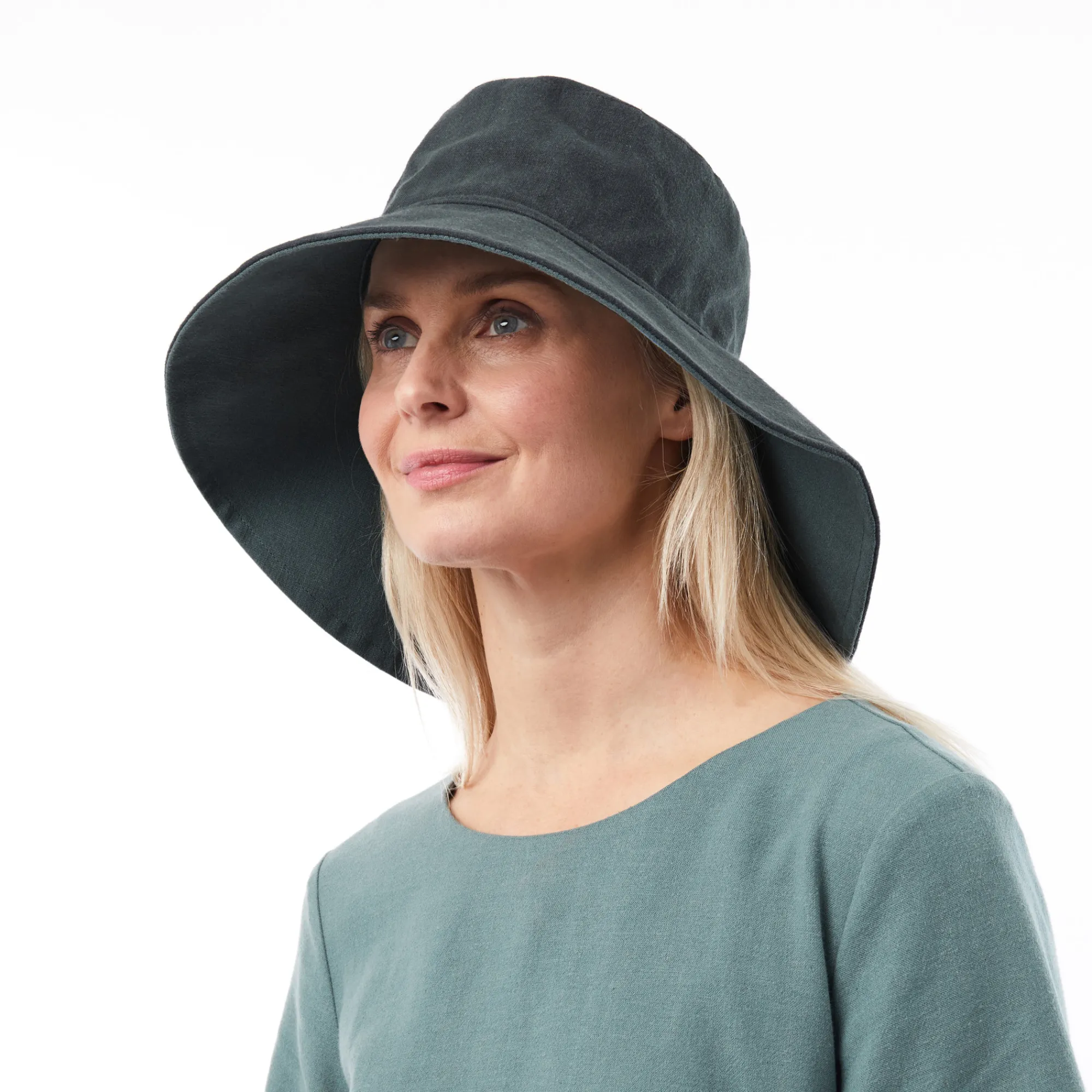 Women Rohan Brisa Linen Hat Ocean Blue