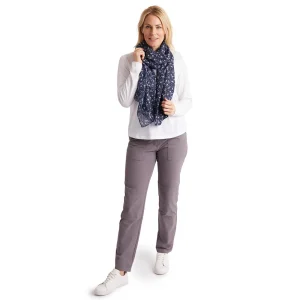 Women Rohan Insect Shield Wildflower Wrap Scarf Navy
