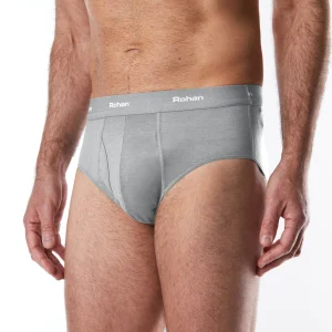Men Rohan Men'S Aether Briefs With Fly Opening Mid Grey Marl