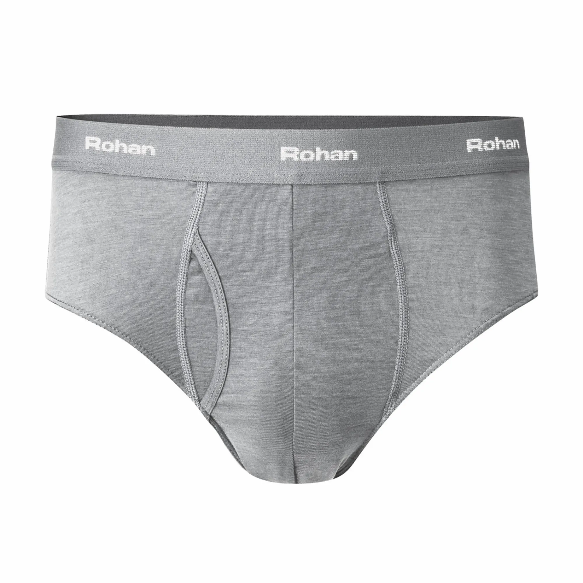 Men Rohan Men'S Aether Briefs With Fly Opening Mid Grey Marl