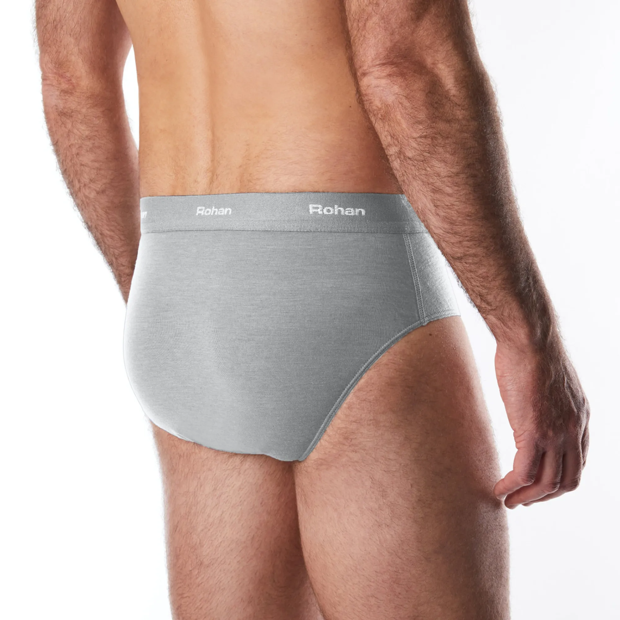 Men Rohan Men'S Aether Briefs With Fly Opening Mid Grey Marl