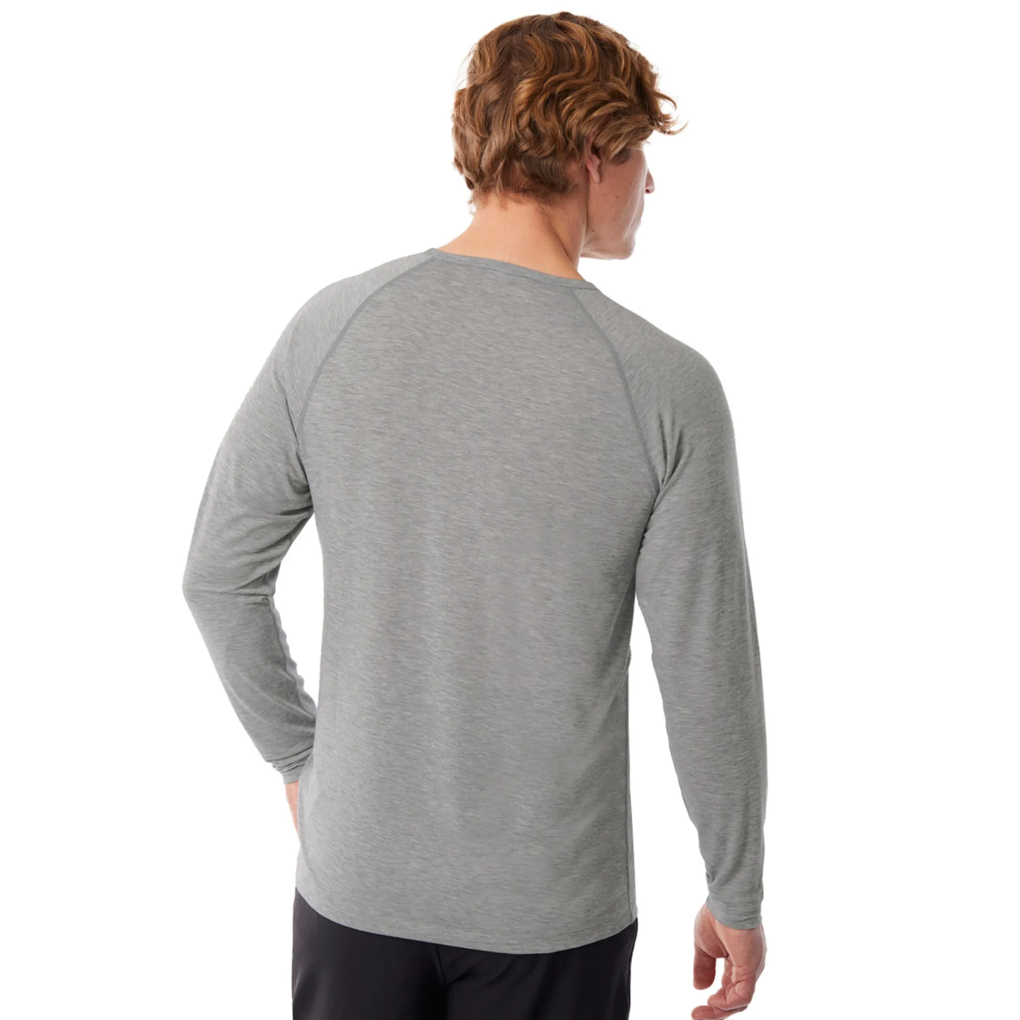 Men Rohan Men'S Aether Long Sleeve T Mid Grey Marl