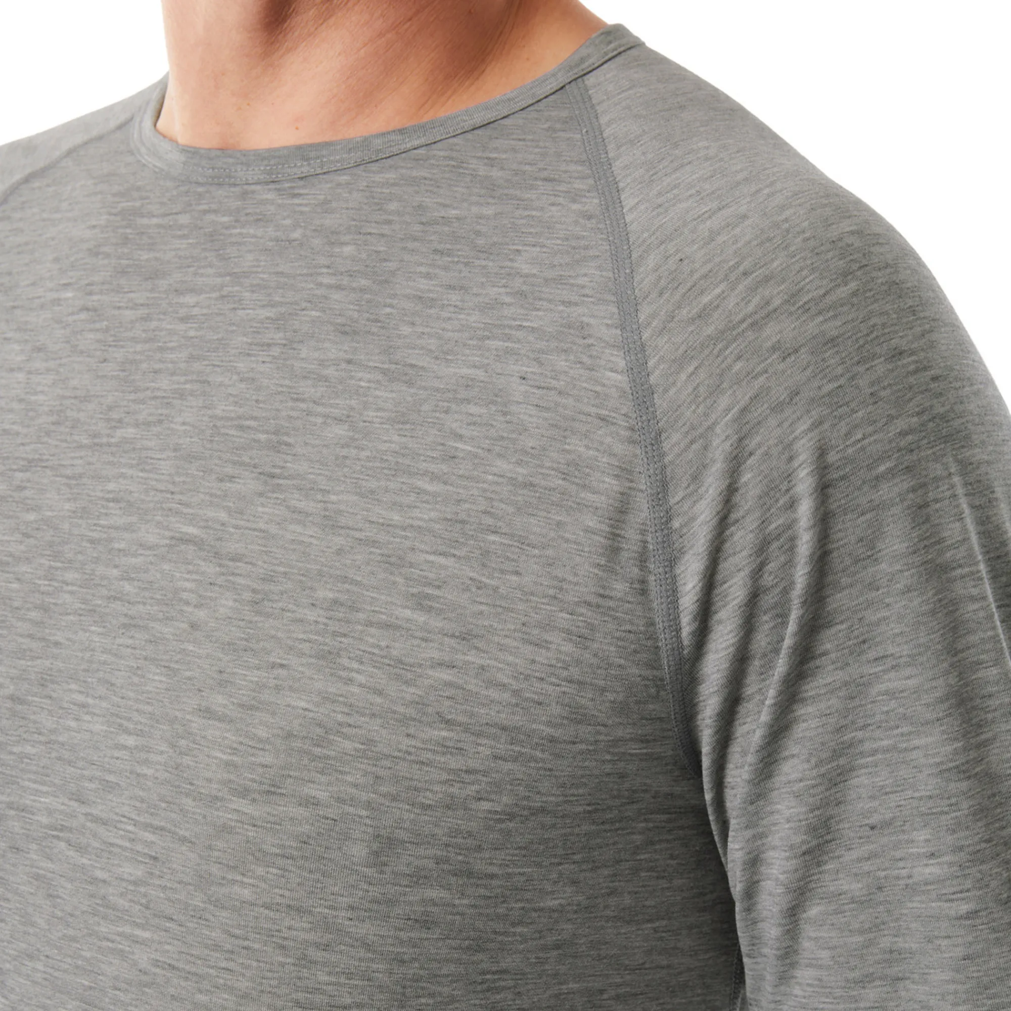 Men Rohan Men'S Aether Long Sleeve T Mid Grey Marl