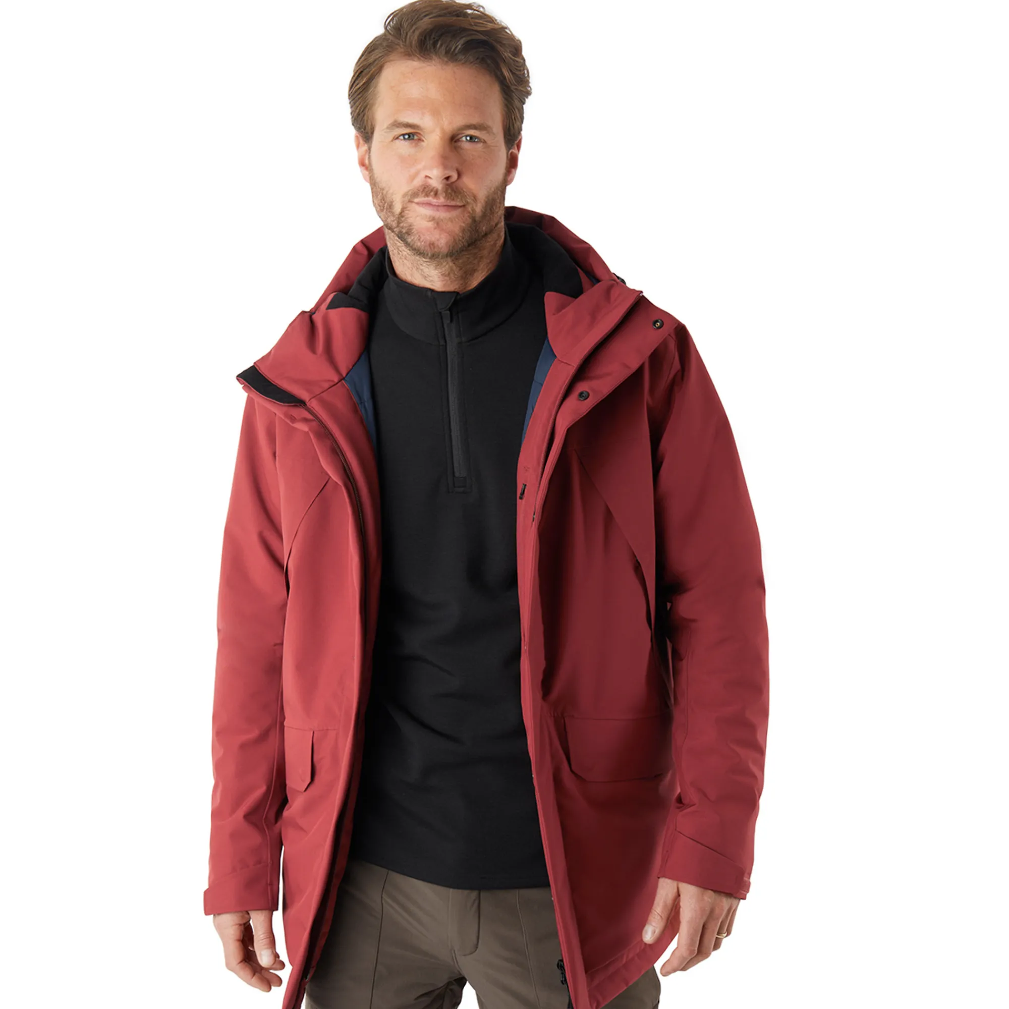 Men Rohan Men'S Aran Waterproof Jacket Auburn Red