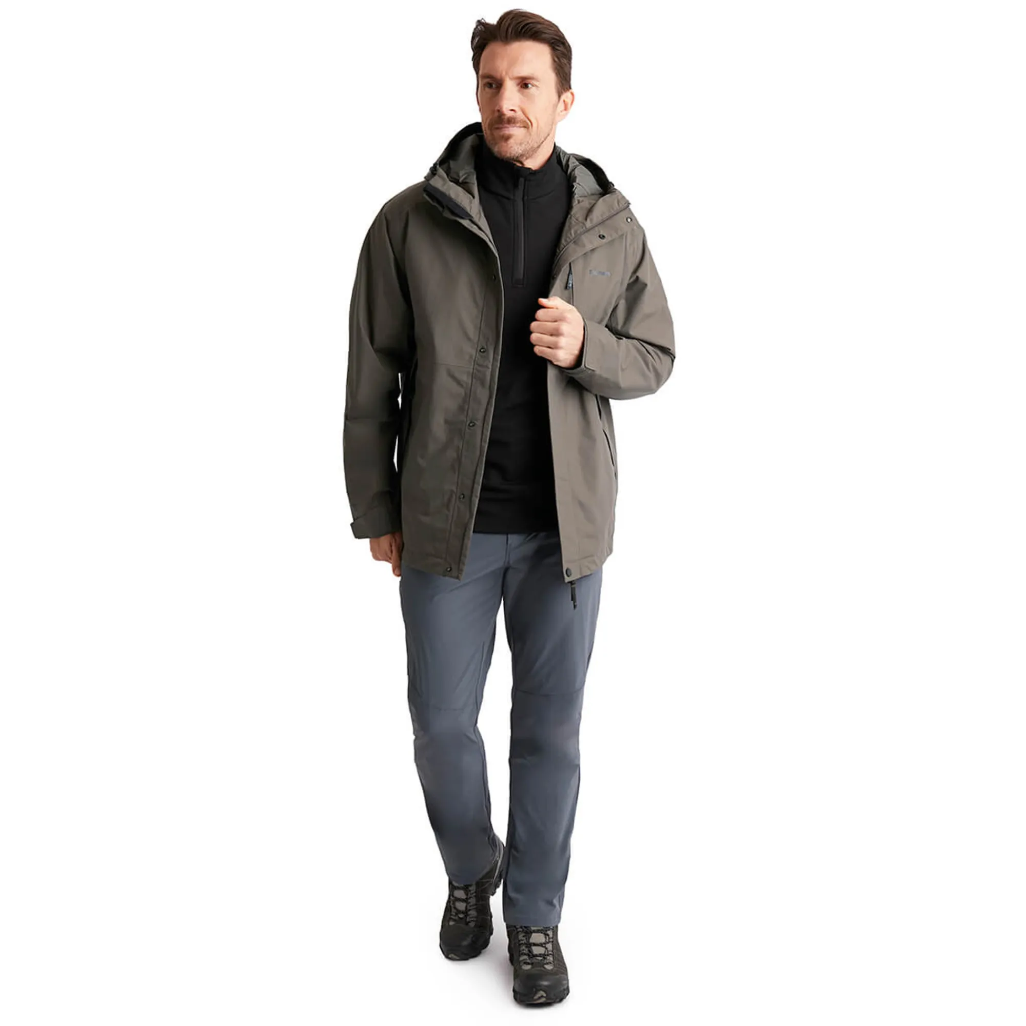 Men Rohan Men'S Brecon Waterproof Jacket Dark Olive Brown