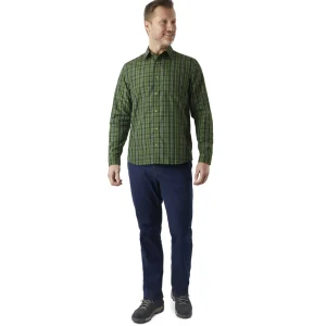 Men Rohan Men'S Coast Long Sleeve Shirt Highland Green Check