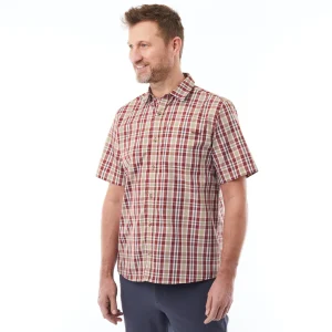 Men Rohan Men'S Coast Short Sleeve Shirt Arizona Red Check