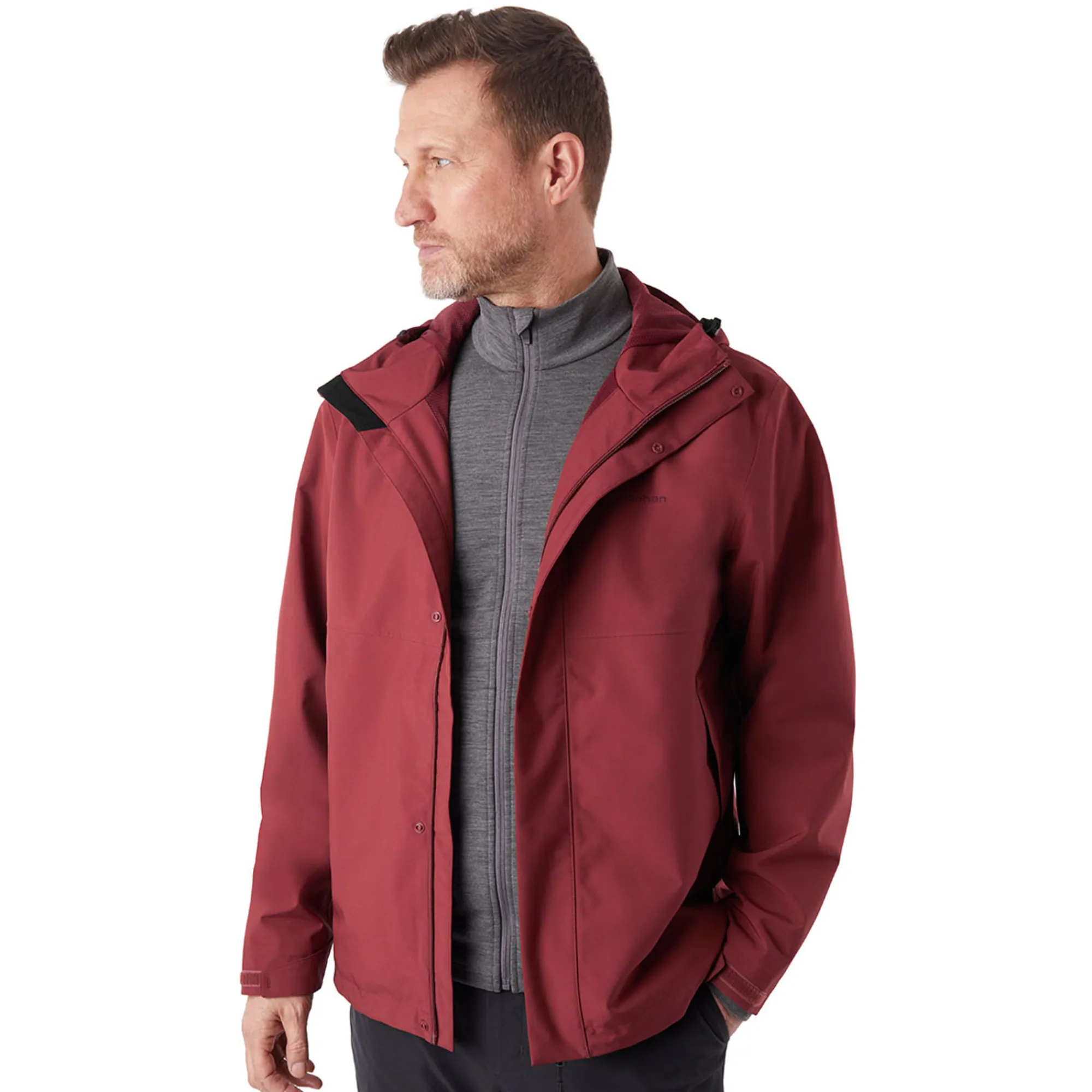 Men Rohan Men'S Farne Waterproof Jacket Auburn Red