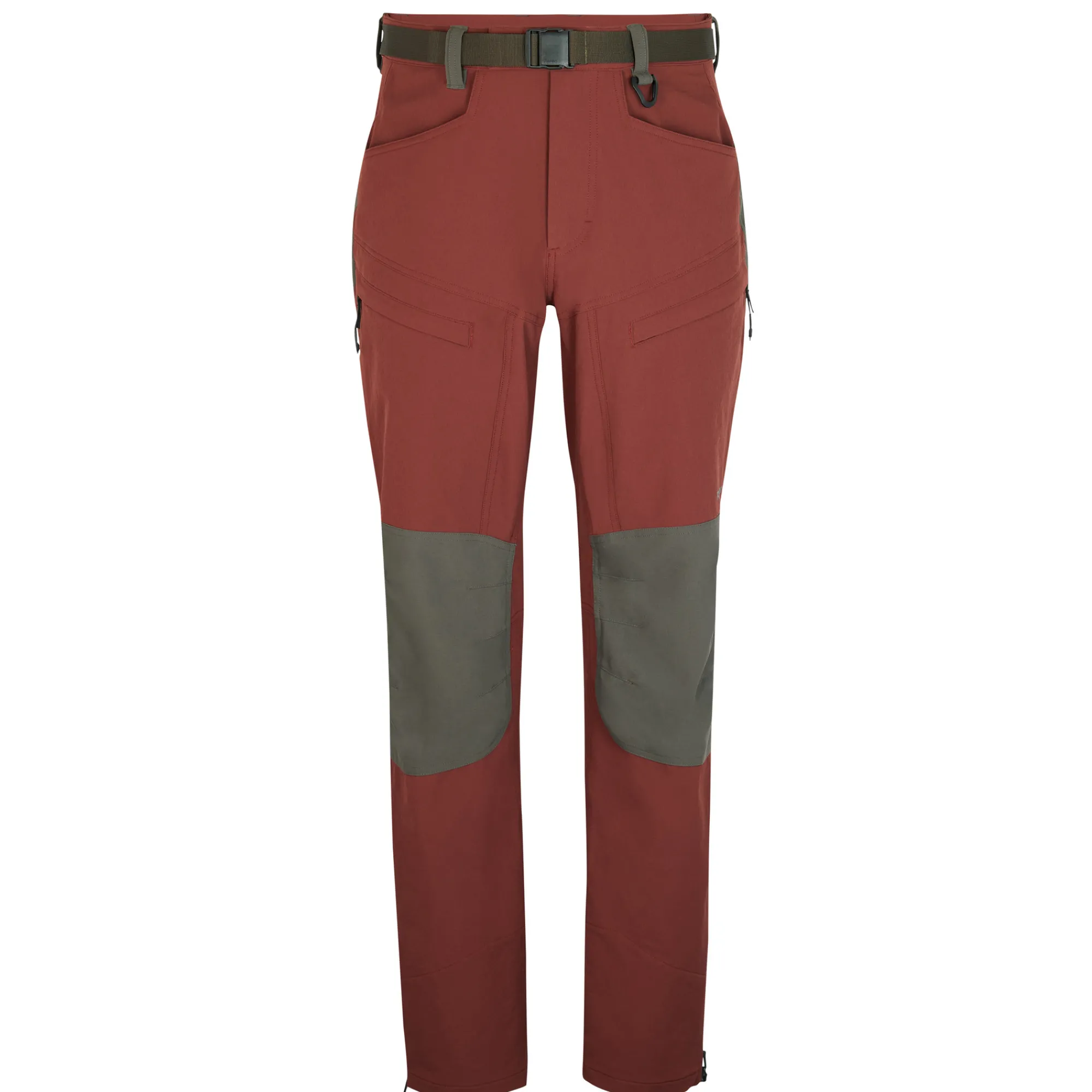 Men Rohan Men'S Fjell Trousers Earth Red/Dark Olive Brown