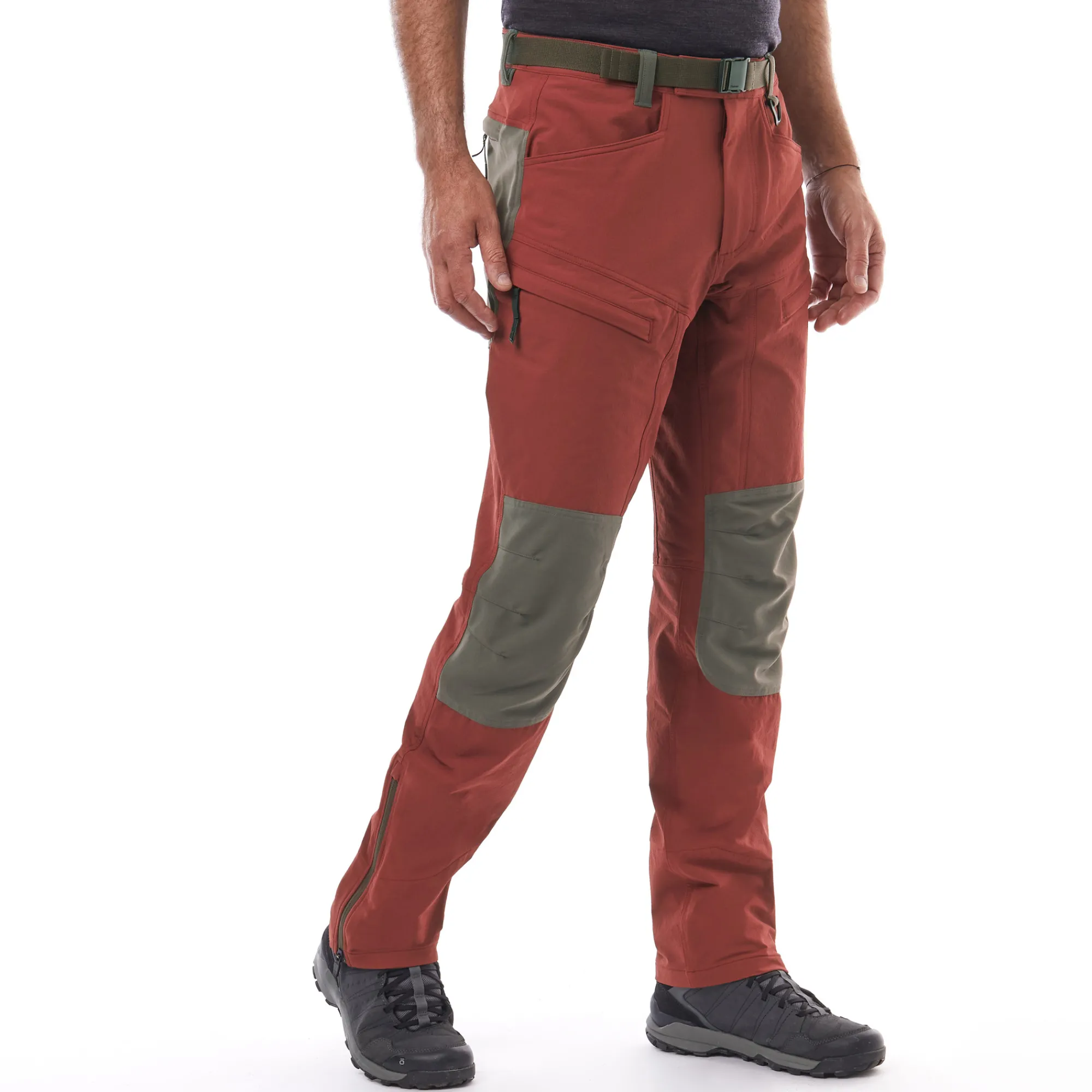 Men Rohan Men'S Fjell Trousers Earth Red/Dark Olive Brown
