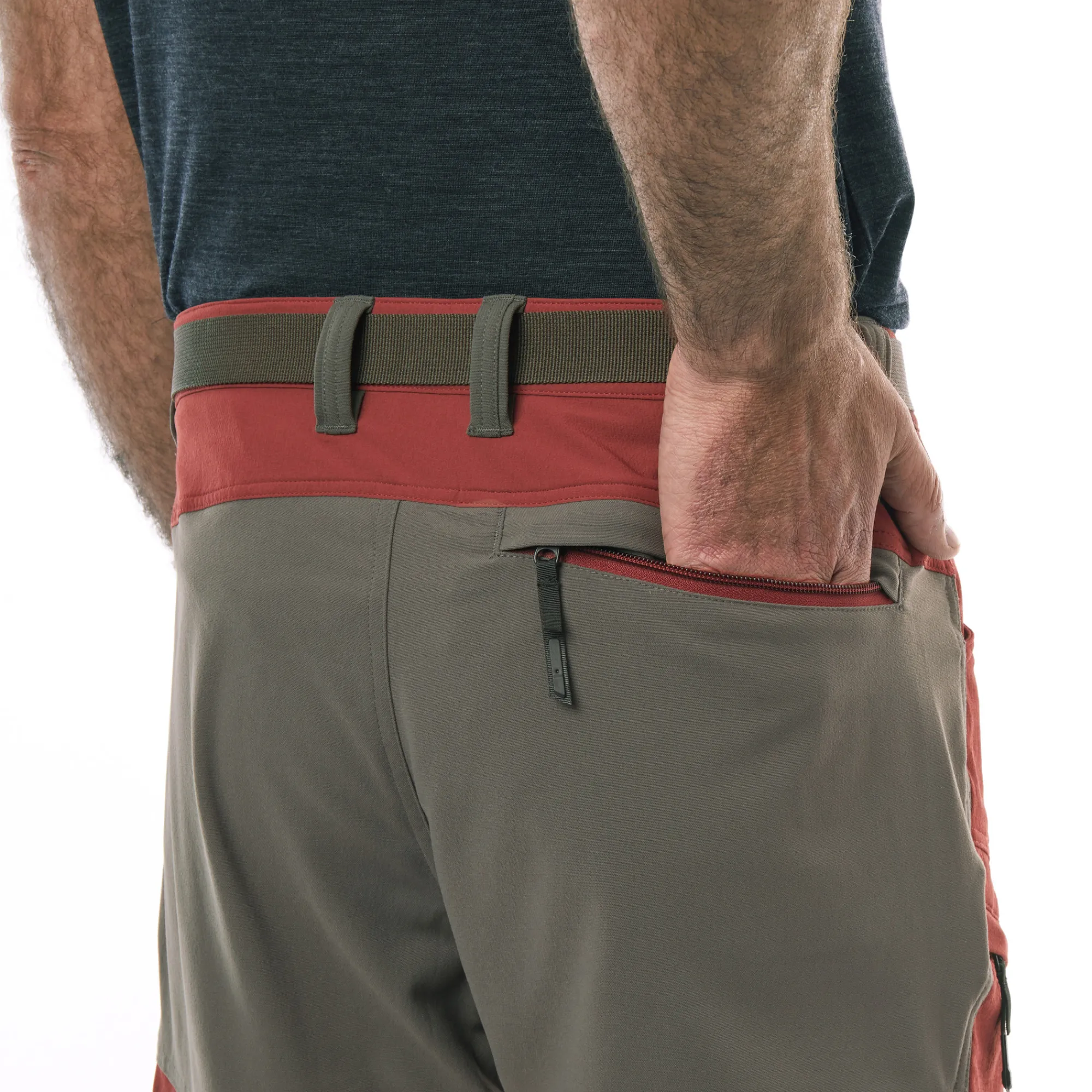 Men Rohan Men'S Fjell Trousers Earth Red/Dark Olive Brown