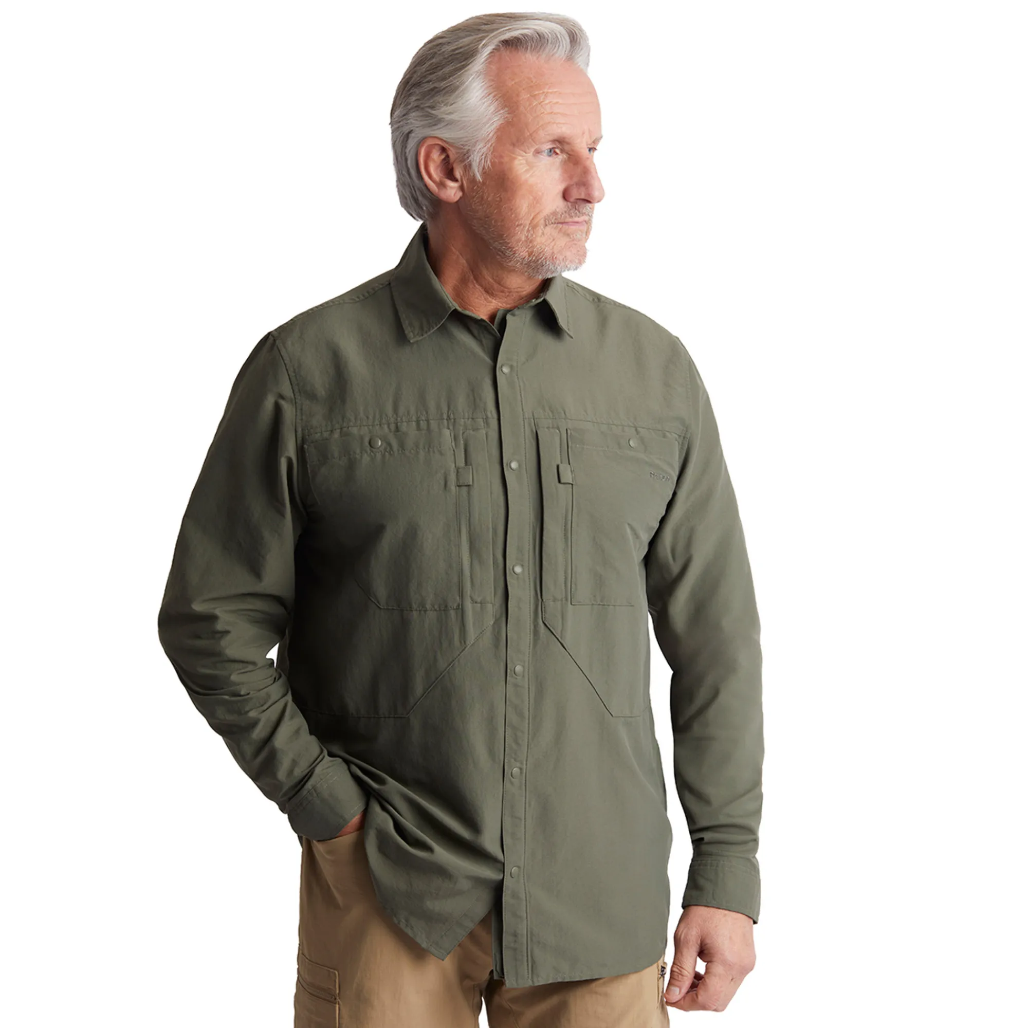 Men Rohan Men'S Frontier Long Sleeve Shirt District Green