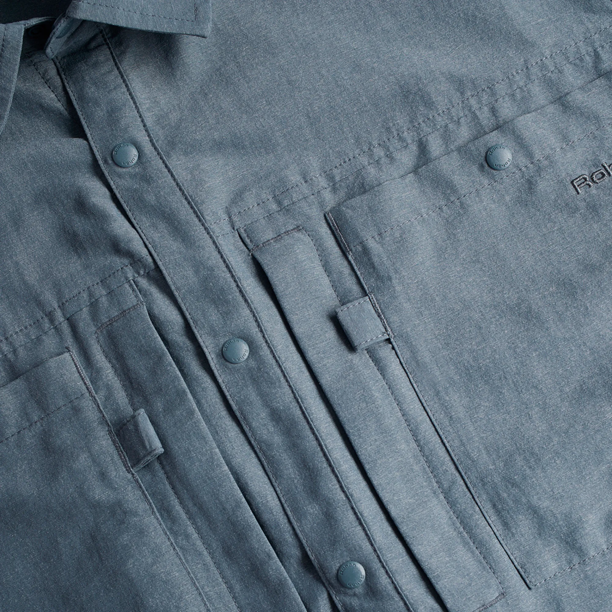 Men Rohan Men'S Frontier Long Sleeve Shirt Slate Grey Marl