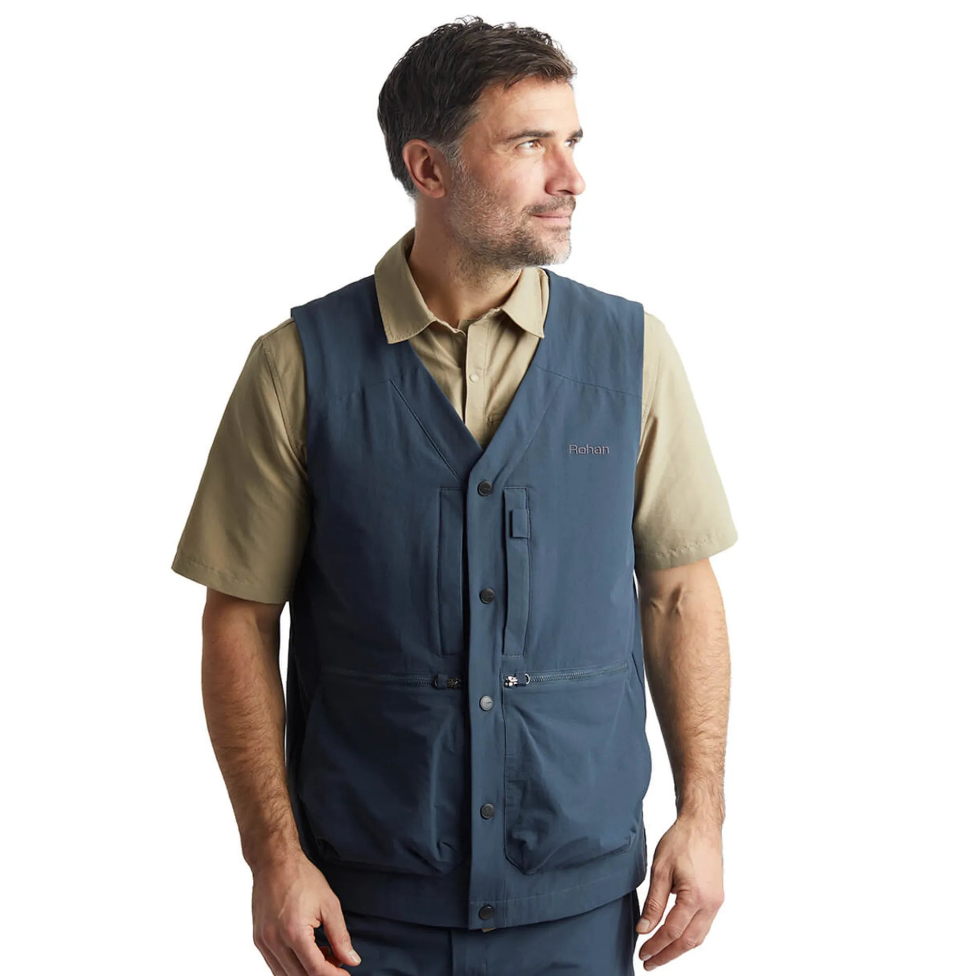 Men Rohan Men'S Frontier Vest Storm Blue