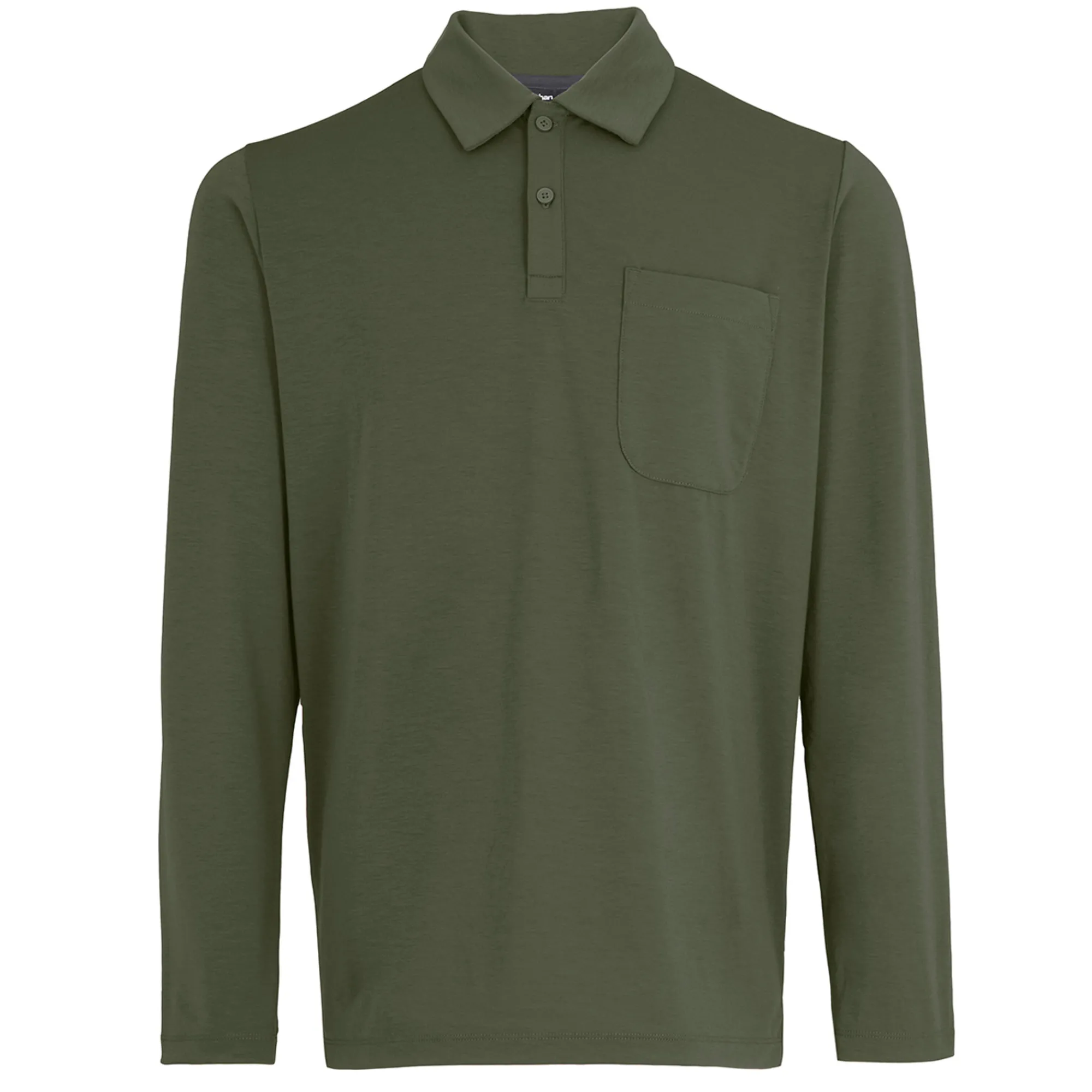 Men Rohan Men'S Global Long Sleeve Polo Conifer Green