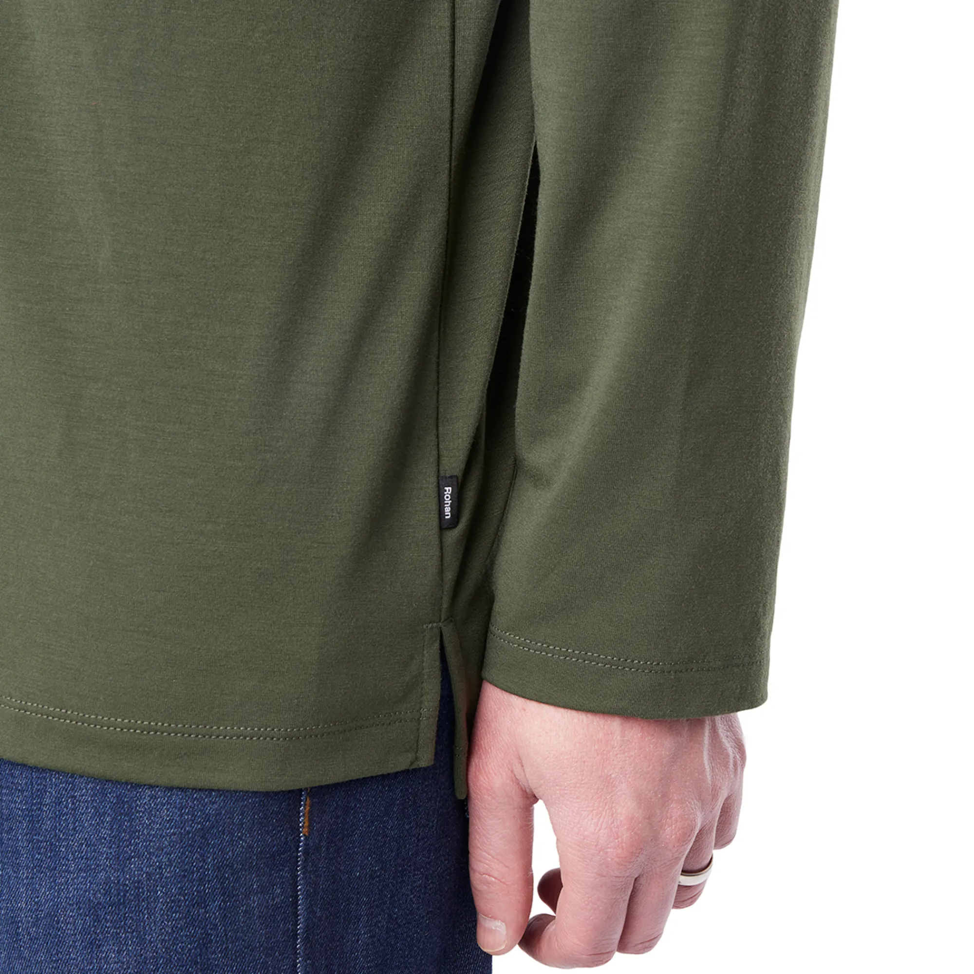 Men Rohan Men'S Global Long Sleeve Polo Conifer Green