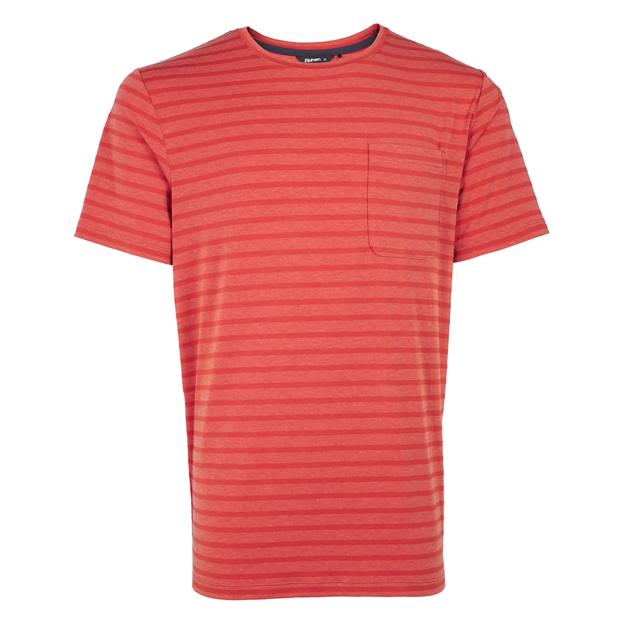 Men Rohan Men'S Harbour Short Sleeve T-Shirt Coast Red Marl Stripe