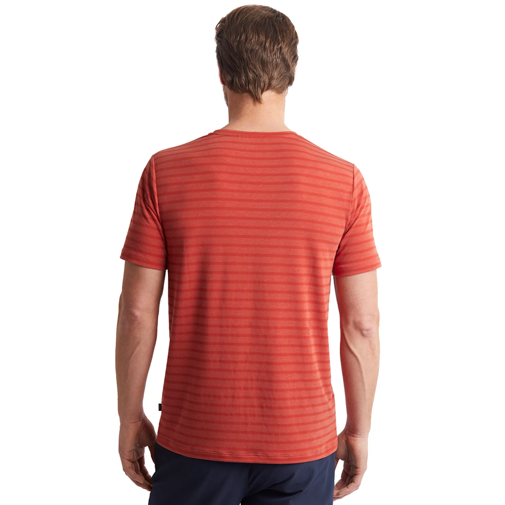 Men Rohan Men'S Harbour Short Sleeve T-Shirt Coast Red Marl Stripe