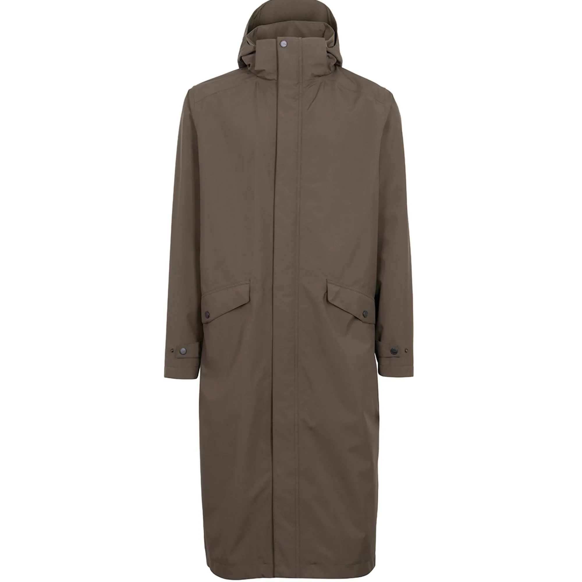 Men Rohan Men'S Hyde Waterproof Mac Dark Olive Brown