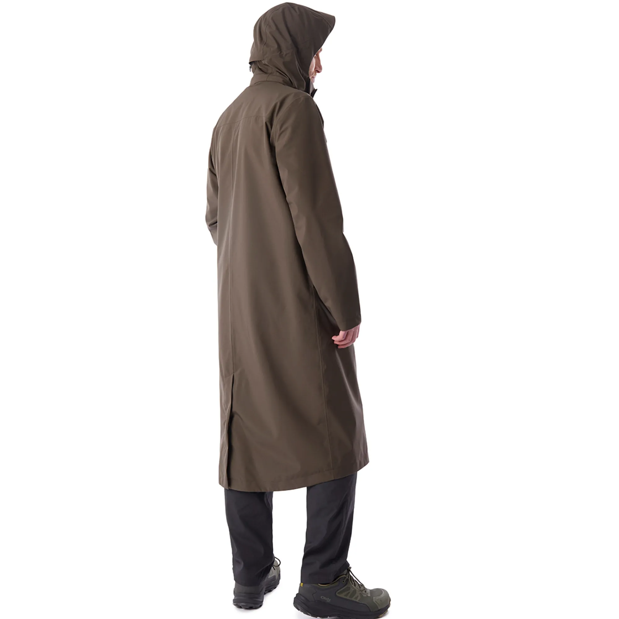 Men Rohan Men'S Hyde Waterproof Mac Dark Olive Brown