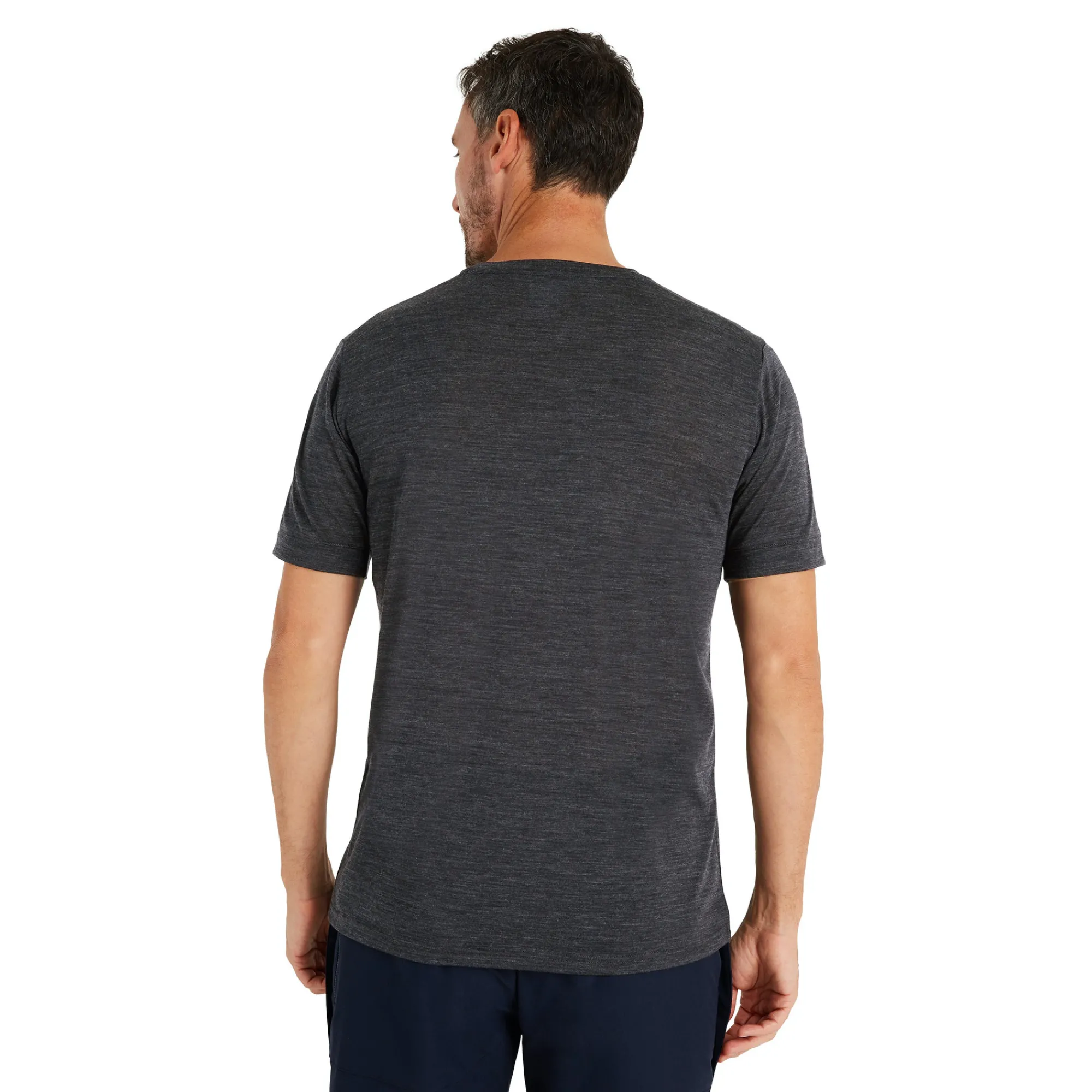 Men Rohan Men'S Merino Union 150 T Dark Charcoal Marl