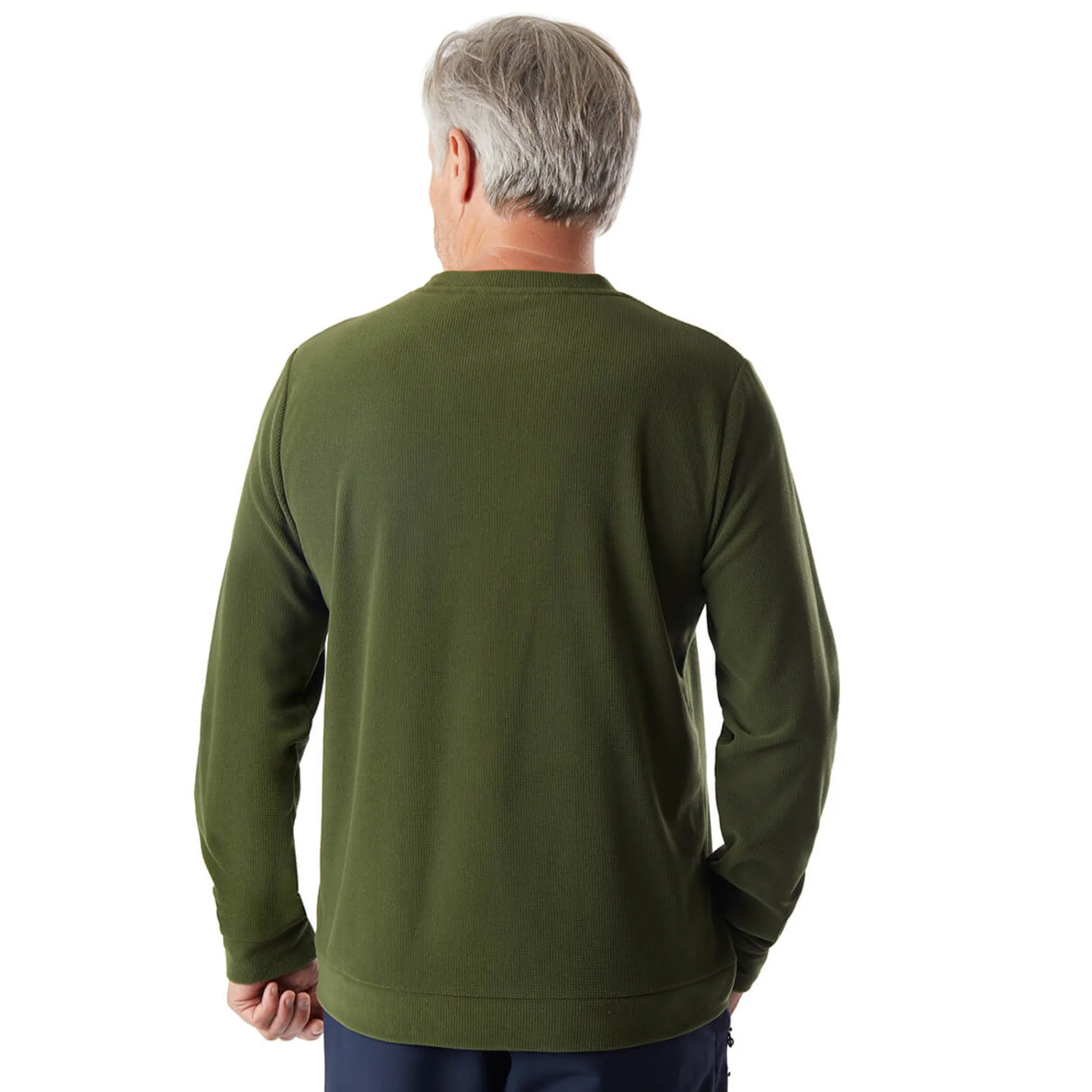 Men Rohan Men'S Microgrid Crew Conifer Green