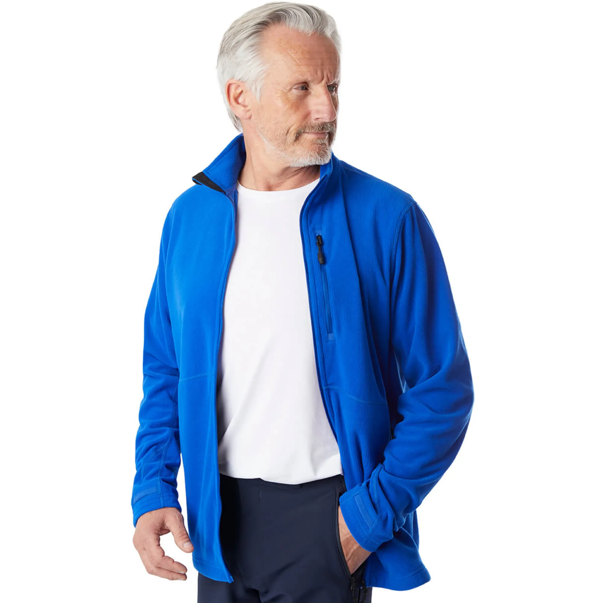 Men Rohan Men'S Microgrid Fleece Jacket Ridge Blue