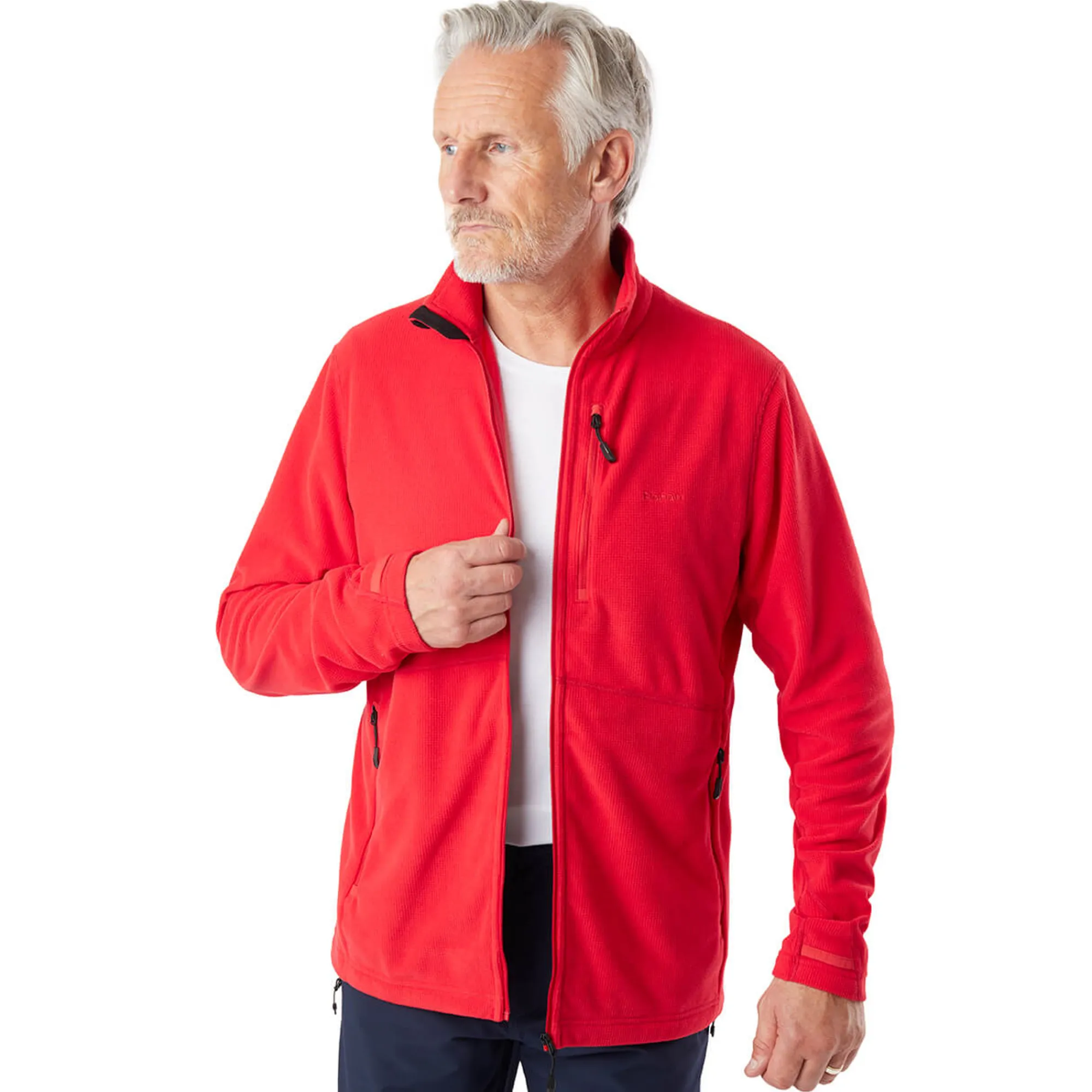 Men Rohan Men'S Microgrid Fleece Jacket Aura Red
