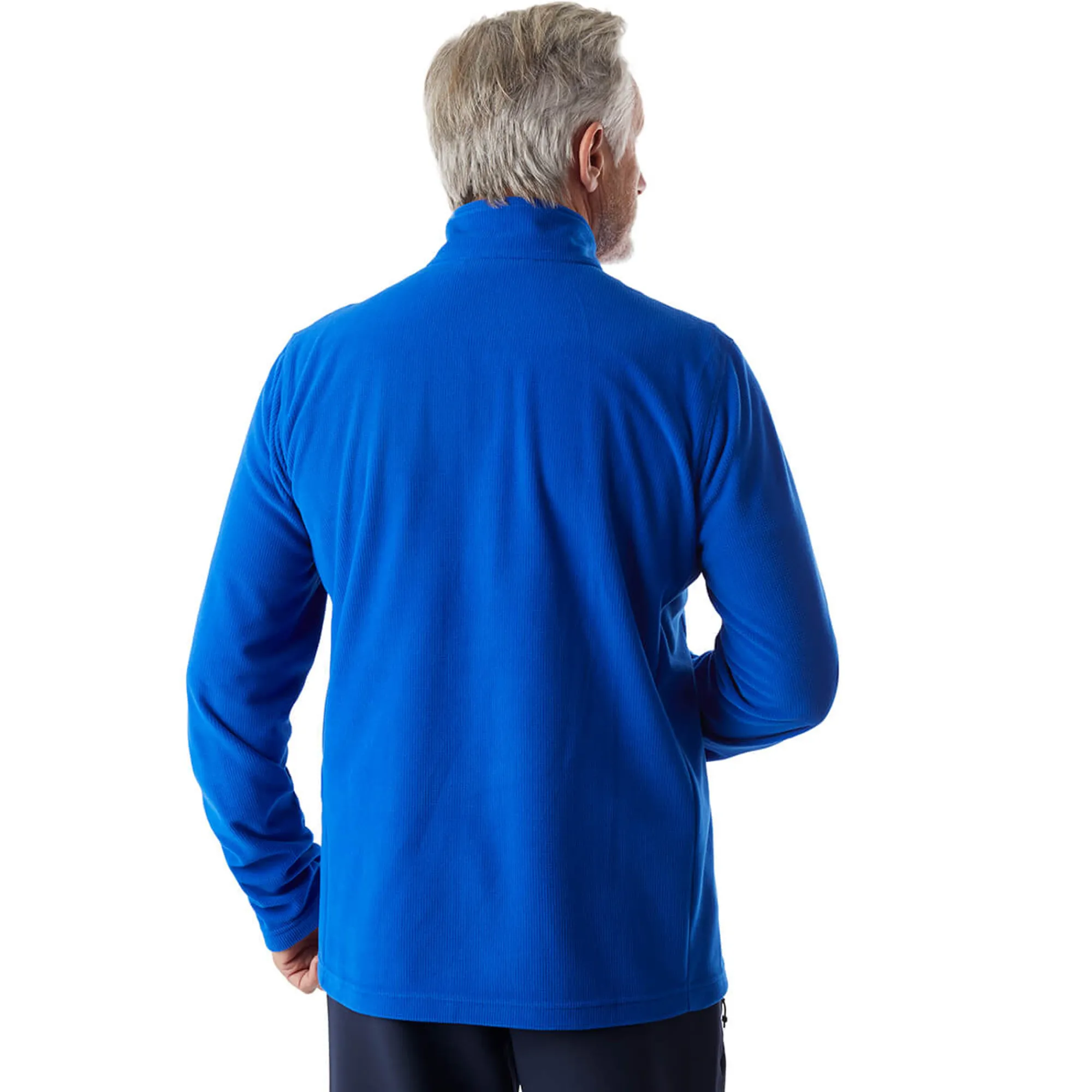 Men Rohan Men'S Microgrid Zip Neck Top Ridge Blue