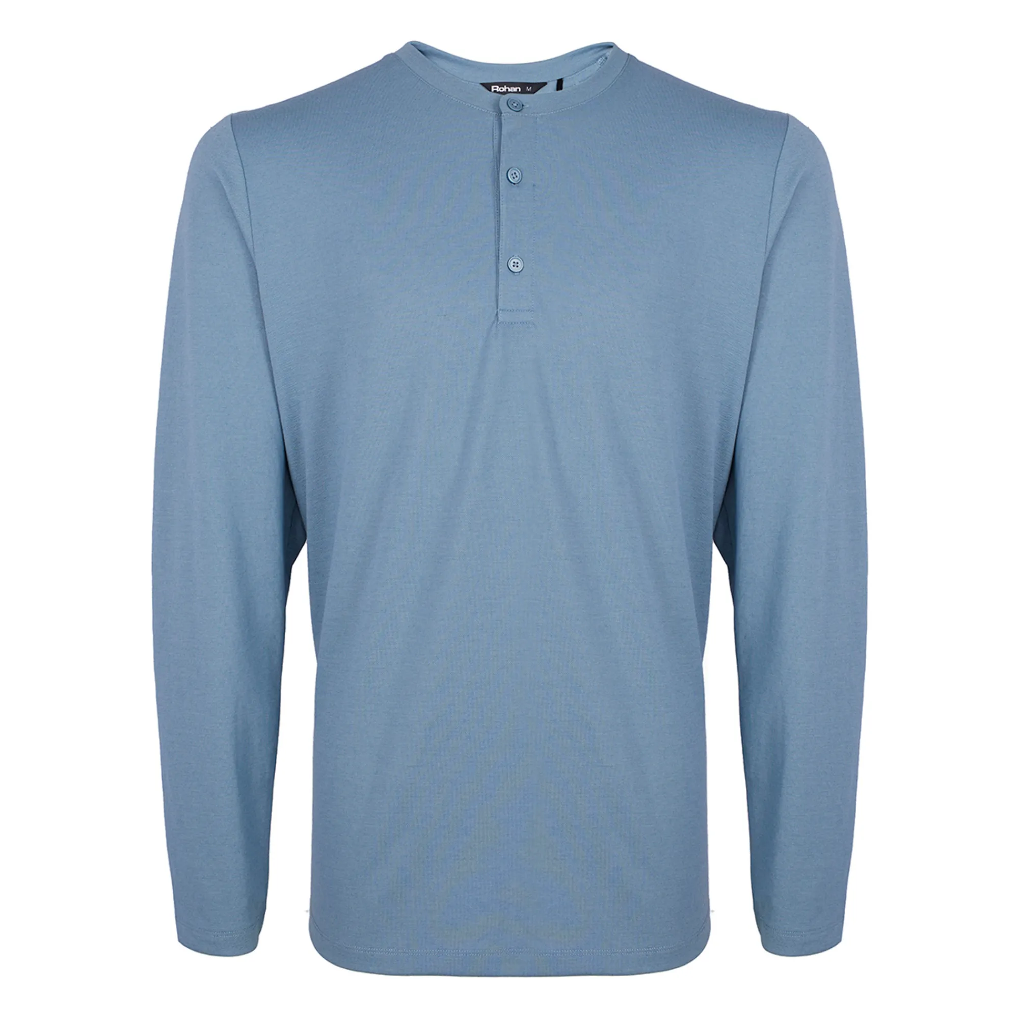 Men Rohan Men'S Newlyn Henley Long Sleeve Top Cliff Blue