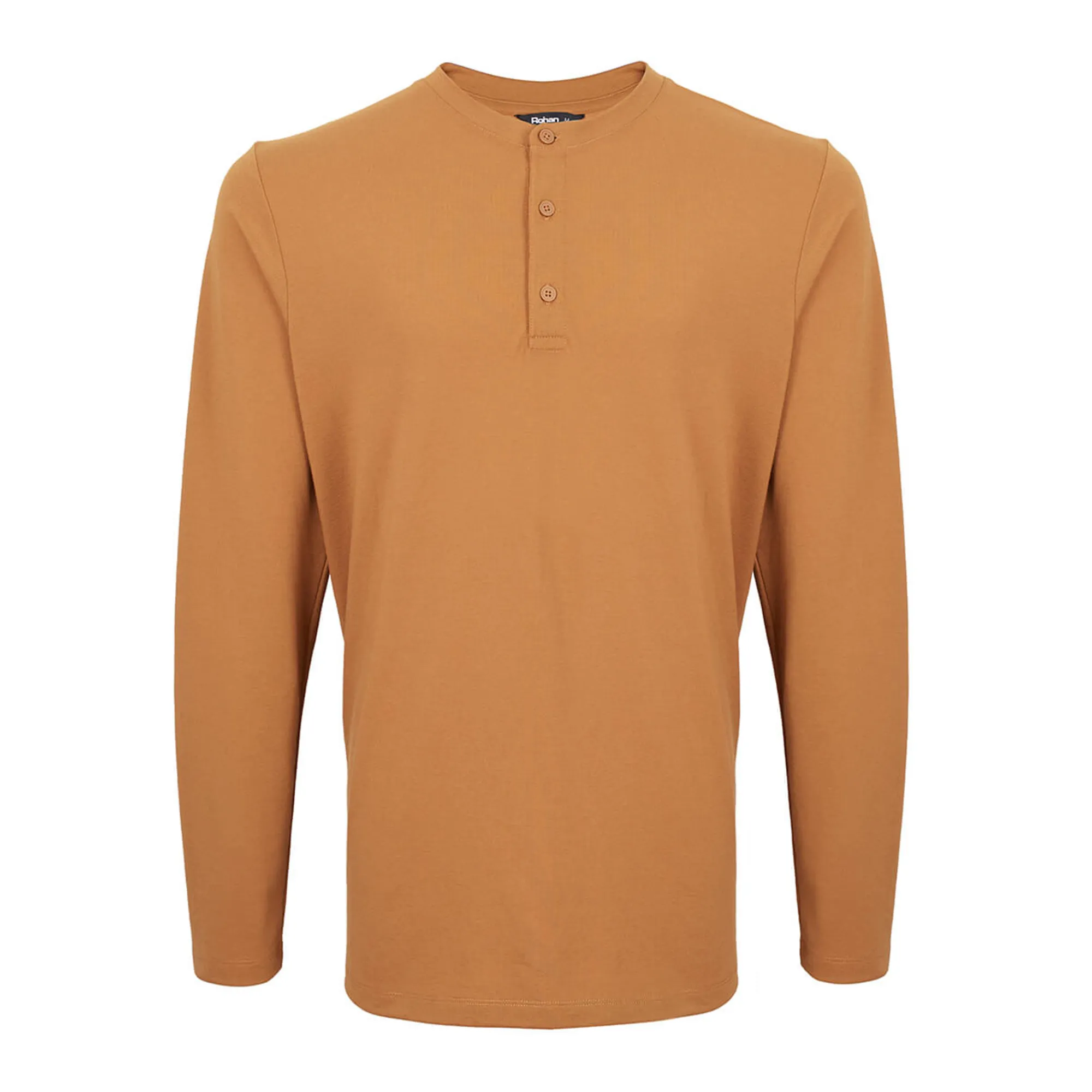 Men Rohan Men'S Newlyn Henley Long Sleeve Top Desert Ochre