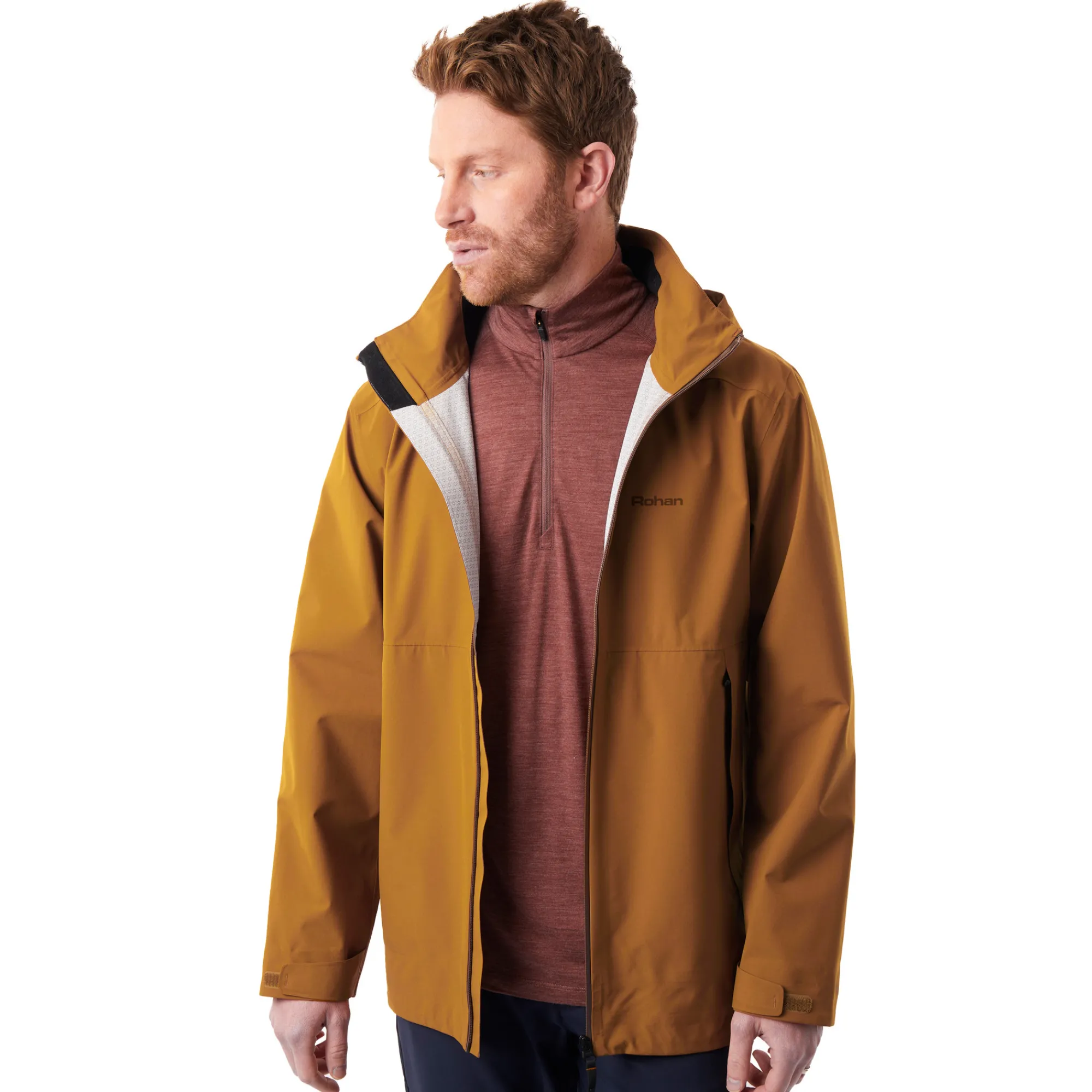Men Rohan Men'S Parkland Waterproof Jacket Desert Ochre