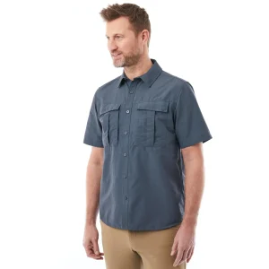Men Rohan Men'S Pioneer Short Sleeve Shirt Blue Shadow
