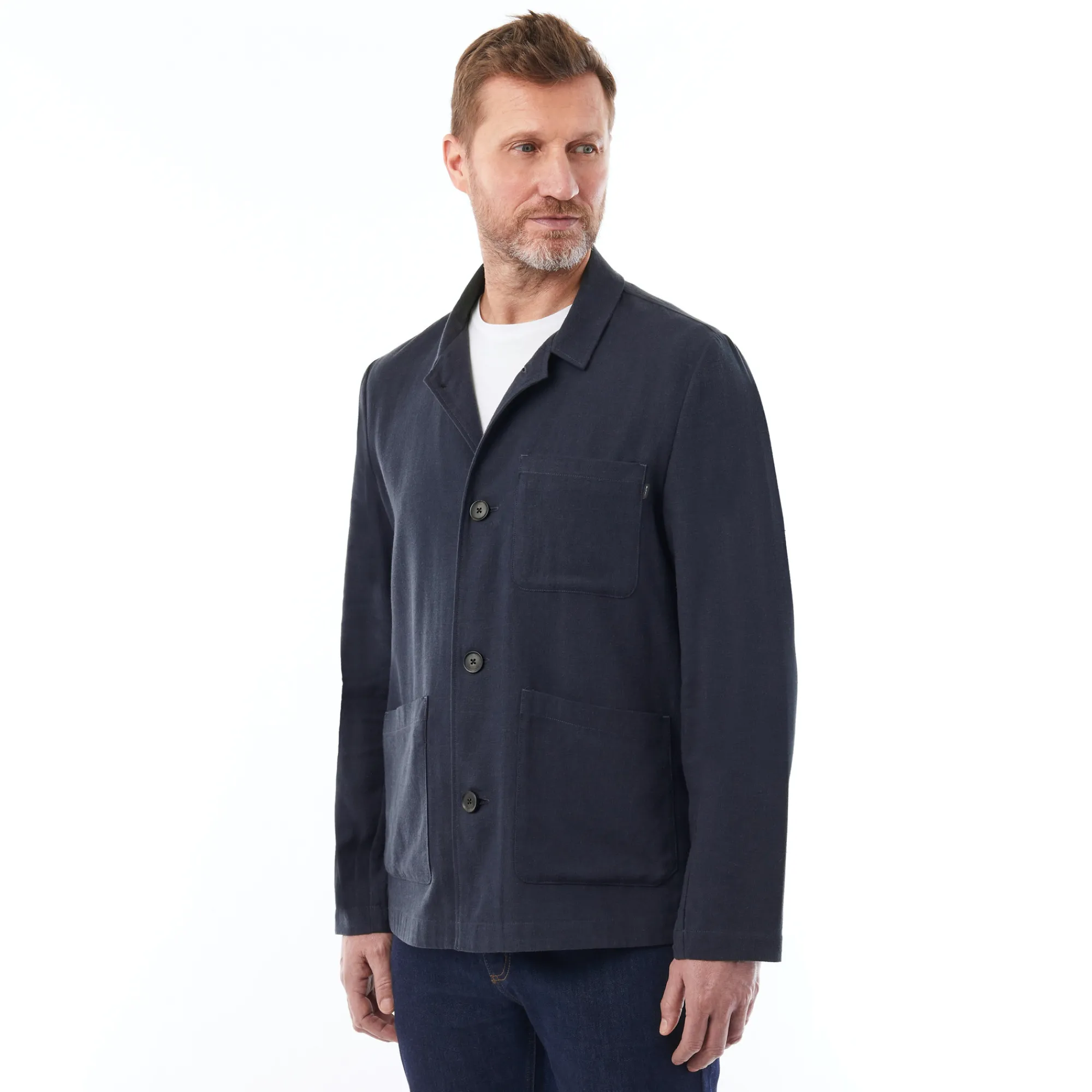 Men Rohan Men'S Porto Linen Jacket Deep Navy