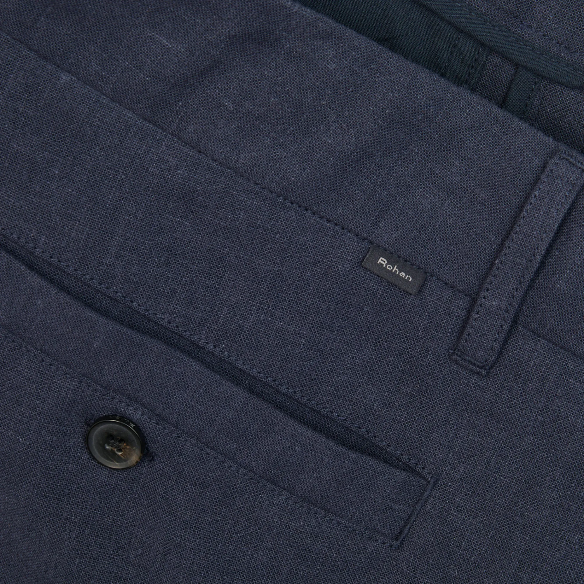 Men Rohan Men'S Porto Linen Trousers Deep Navy