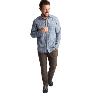 Men Rohan Men'S Portreath Long Sleeve Shirt Shadow Blue Check
