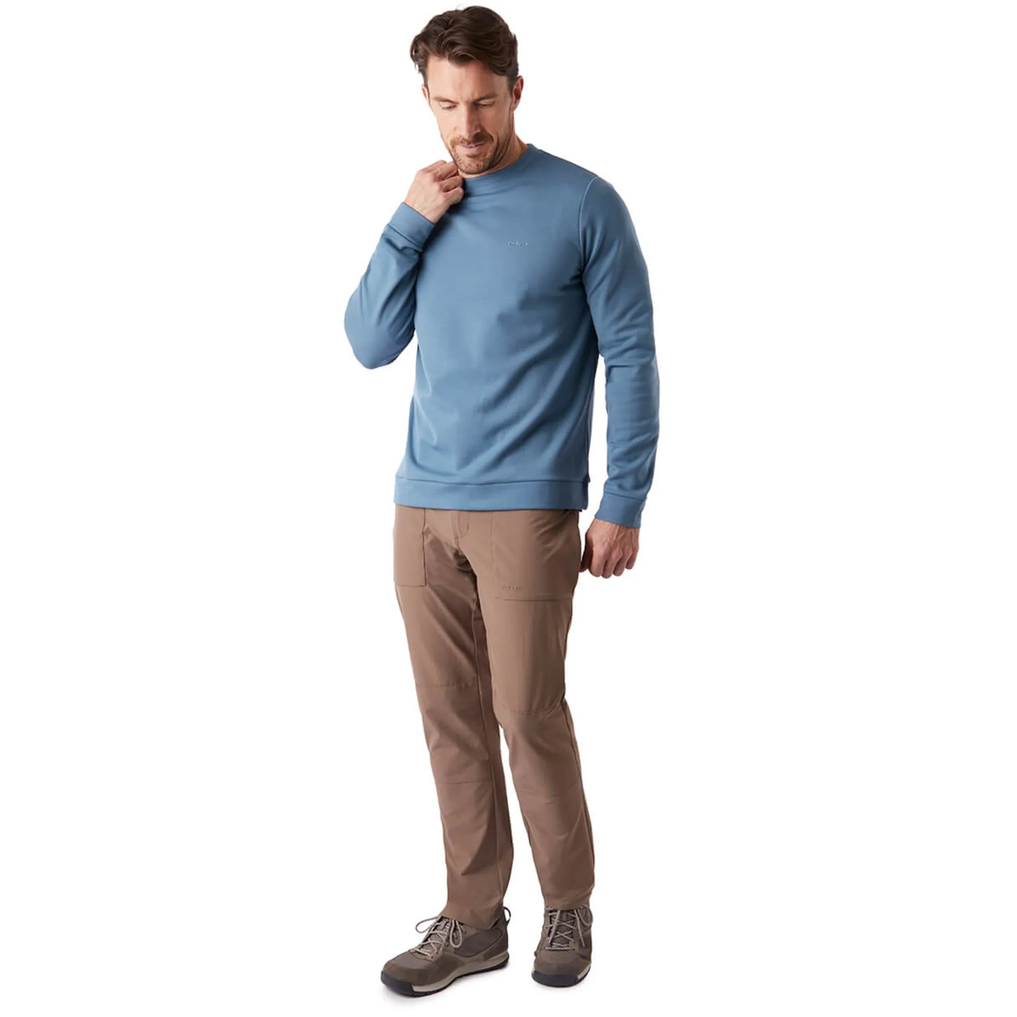 Men Rohan Men'S Radiant Merino Crew Shadow Blue