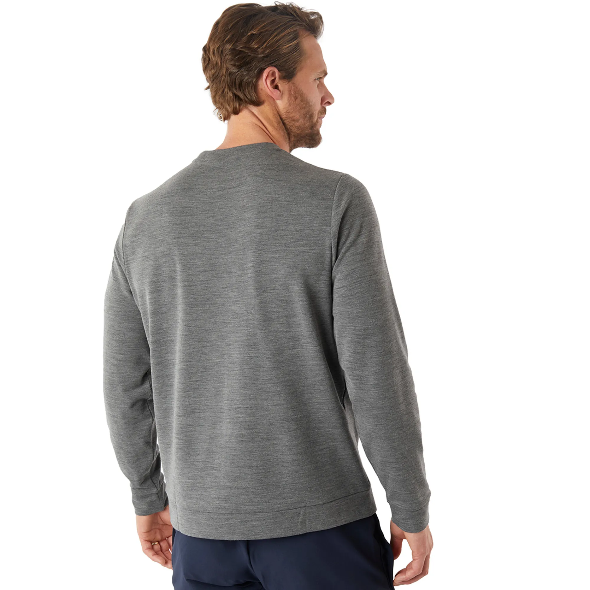 Men Rohan Men'S Radiant Merino Crew Dark Grey Marl