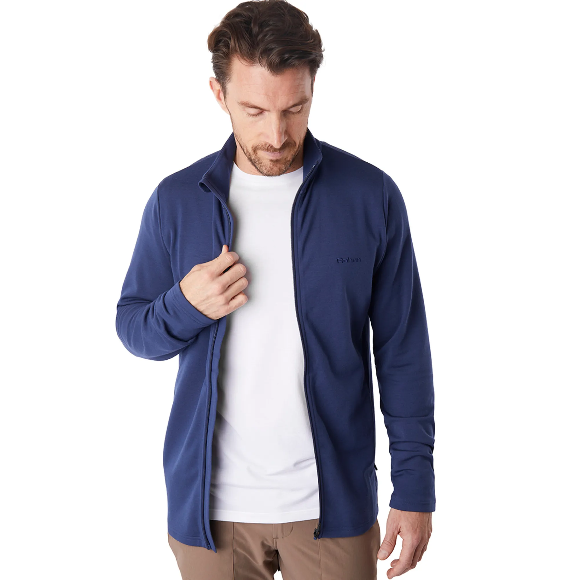 Men Rohan Men'S Radiant Merino Jacket Nautical Blue