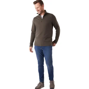 Men Rohan Men'S Radiant Merino Zip Neck Top Dark Olive Brown
