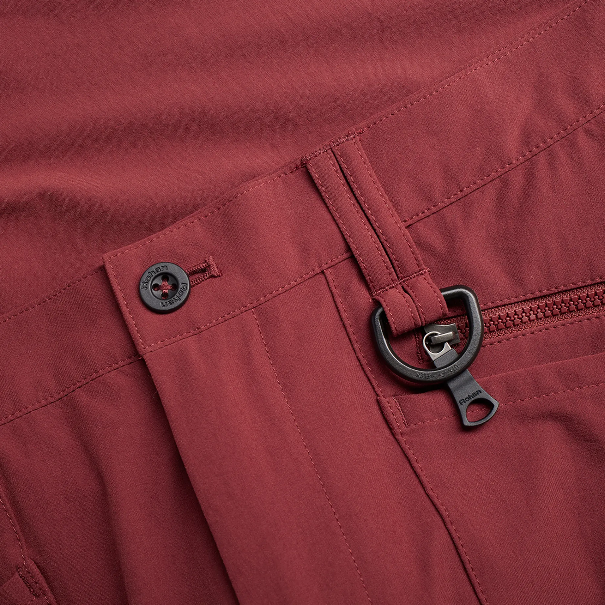 Men Rohan Men'S Stretch Bag Shorts Auburn Red