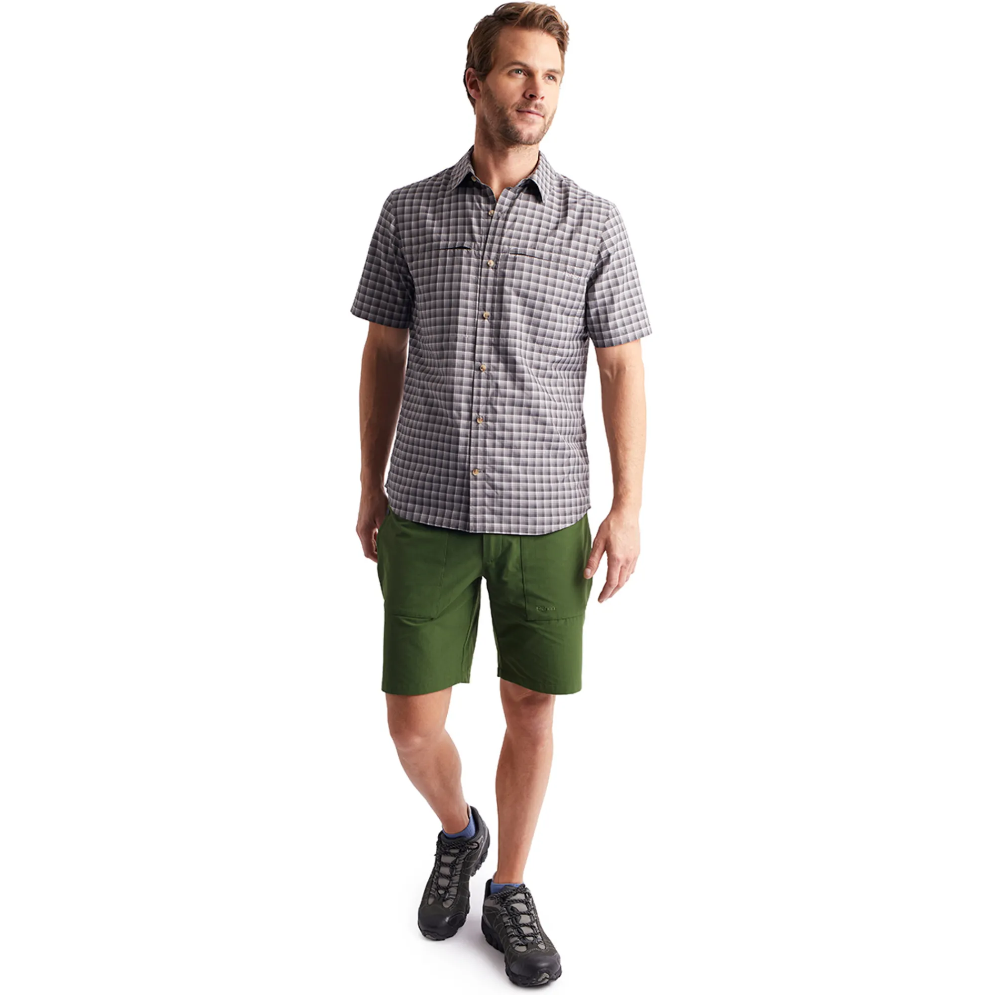 Men Rohan Men'S Stretch Bag Shorts Highland Green