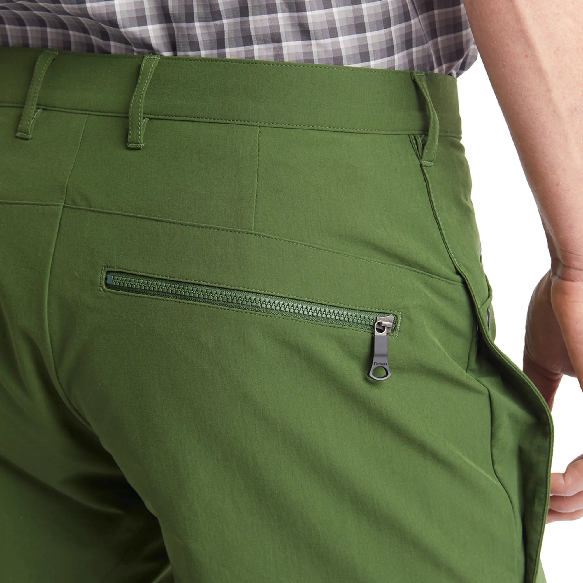 Men Rohan Men'S Stretch Bag Shorts Highland Green