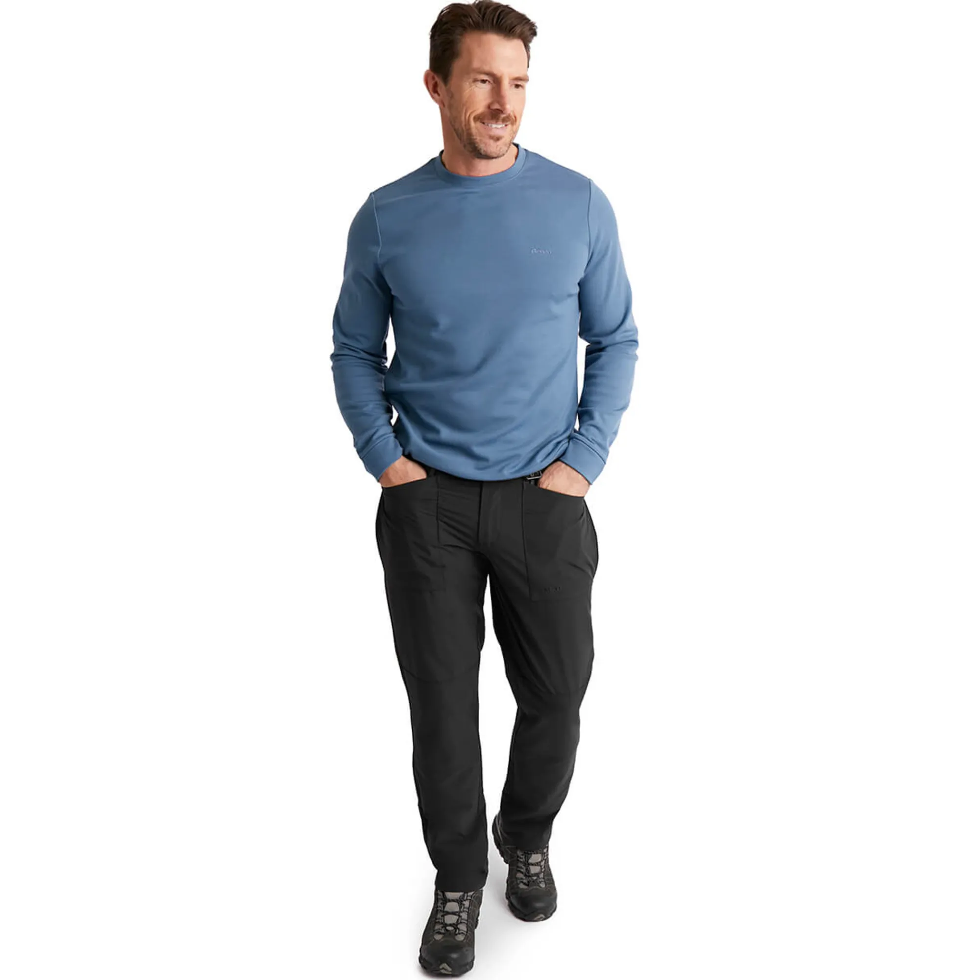 Men Rohan Men'S Stretch Bags Trousers Black