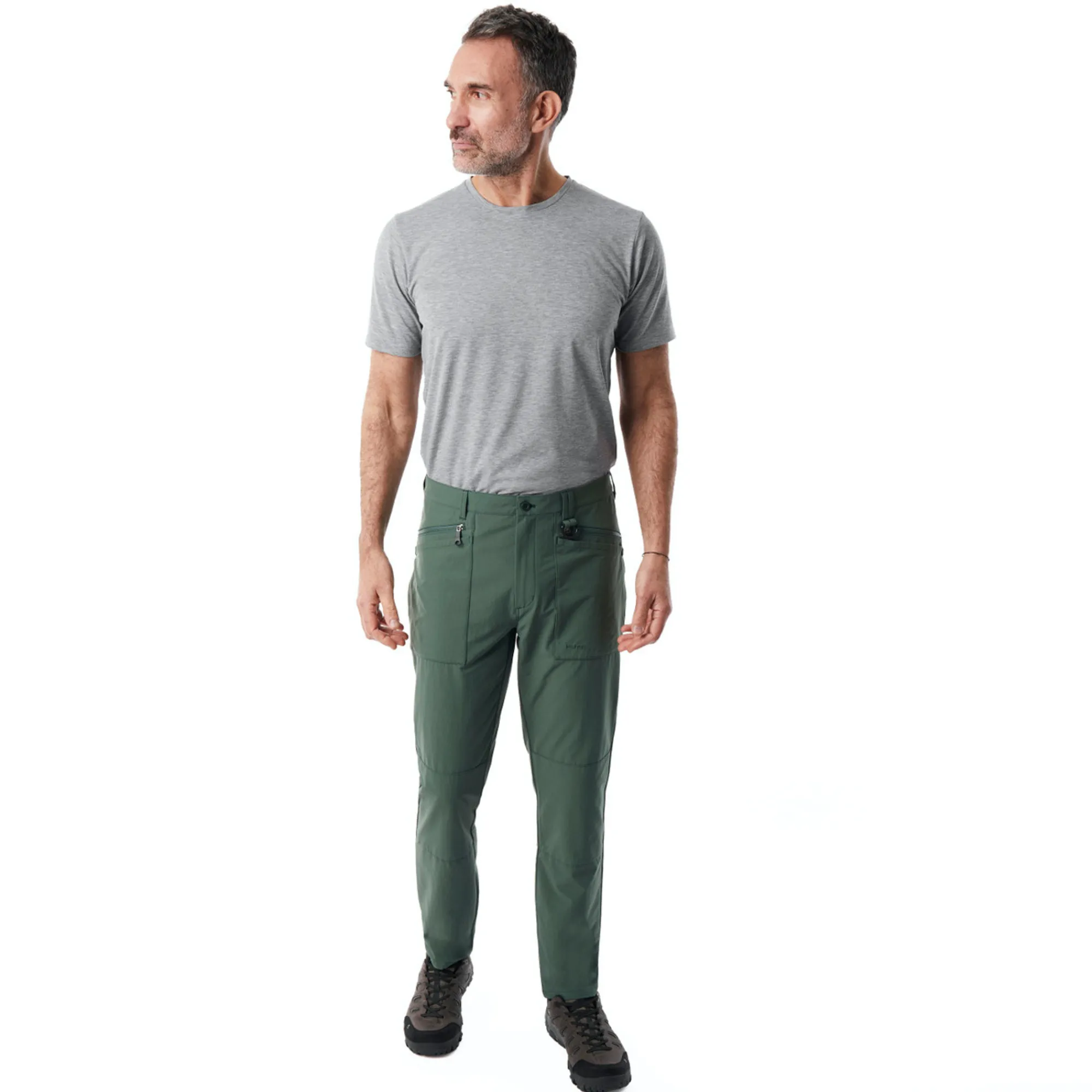 Men Rohan Men'S Stretch Bags Trousers Flint Green