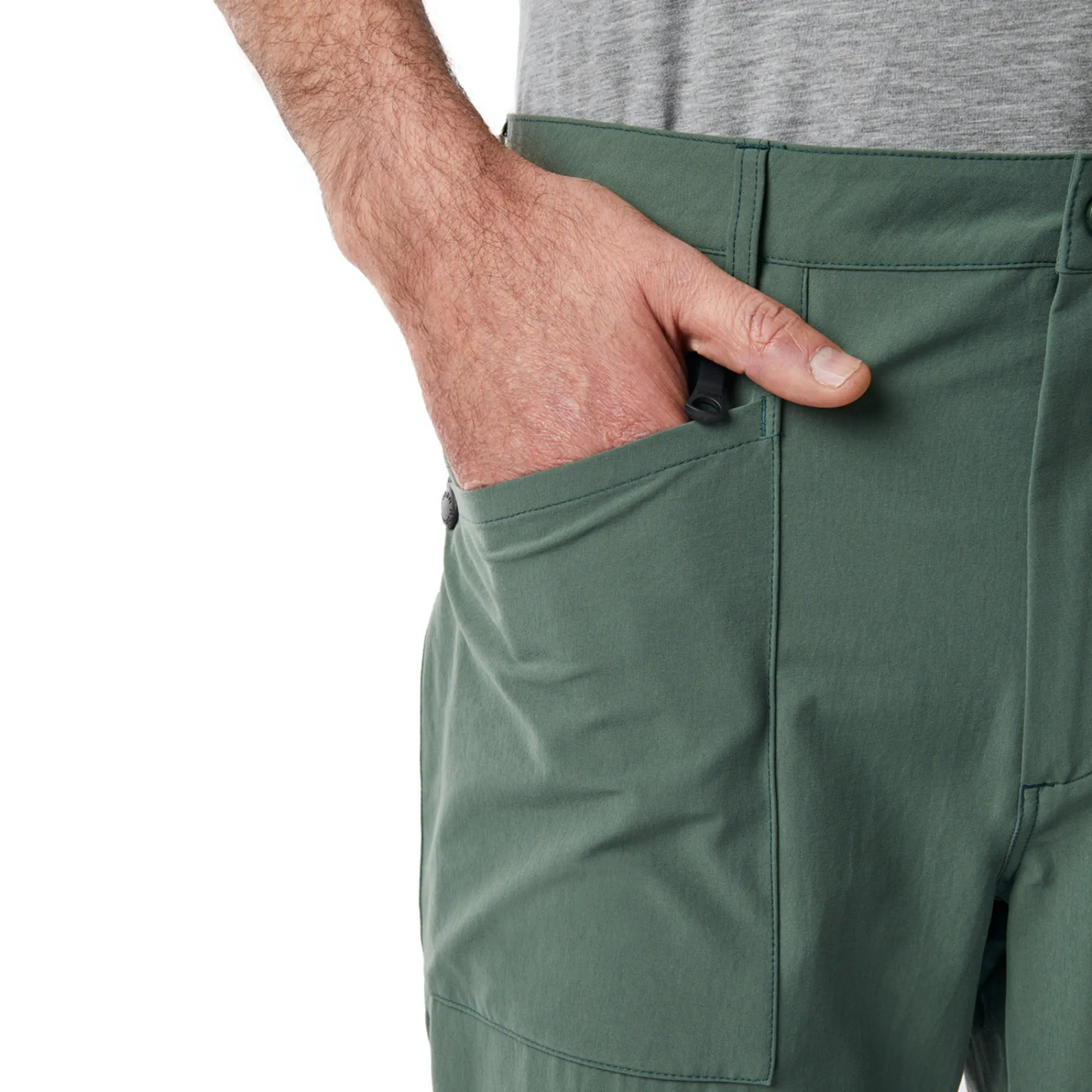 Men Rohan Men'S Stretch Bags Trousers Flint Green