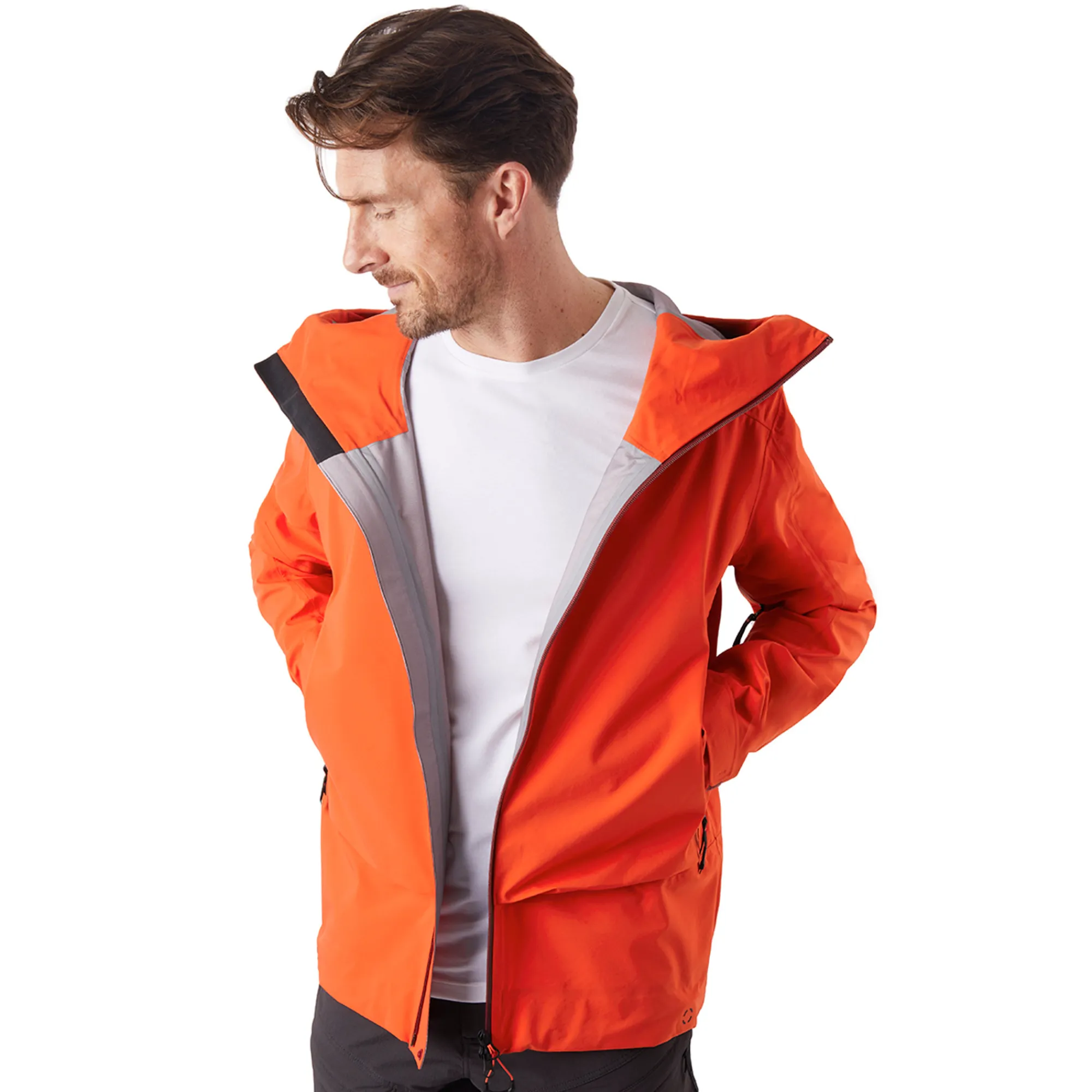 Men Rohan Men'S Ventus Waterproof Jacket Solar Orange