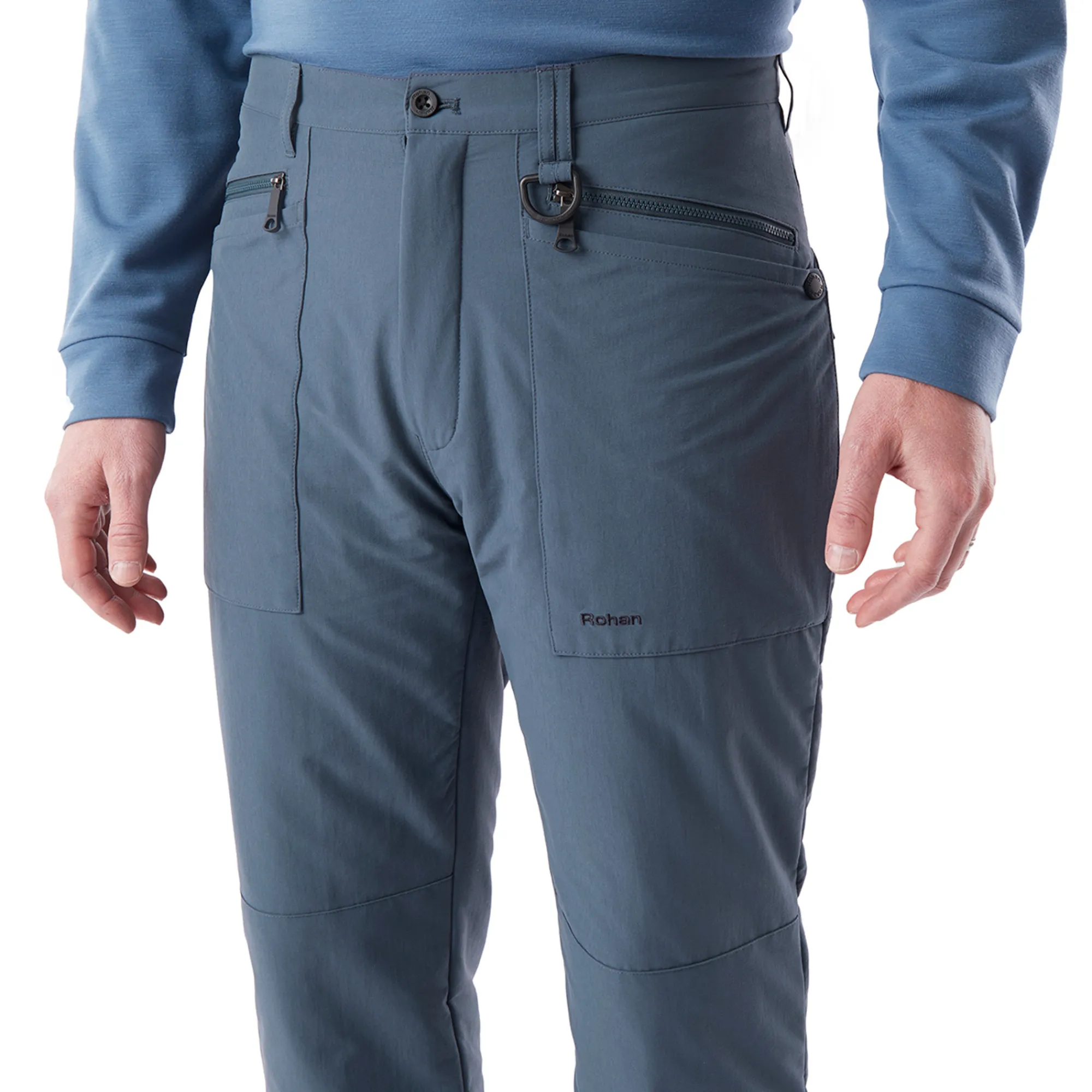 Men Rohan Men'S Winter Stretch Bags Trousers Storm Blue