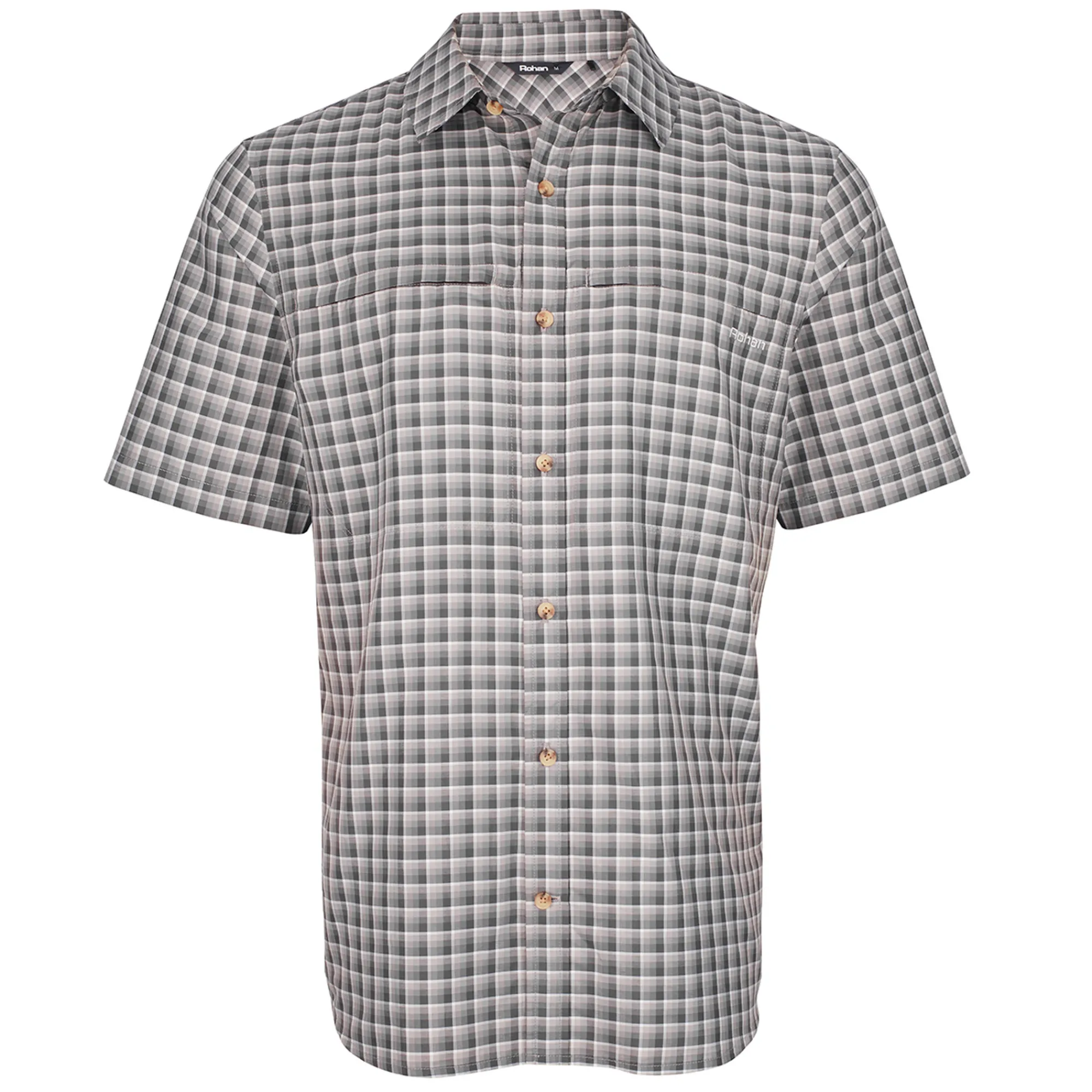 Men Rohan Men'S Zenith Short Sleeve Shirt Carbon Check
