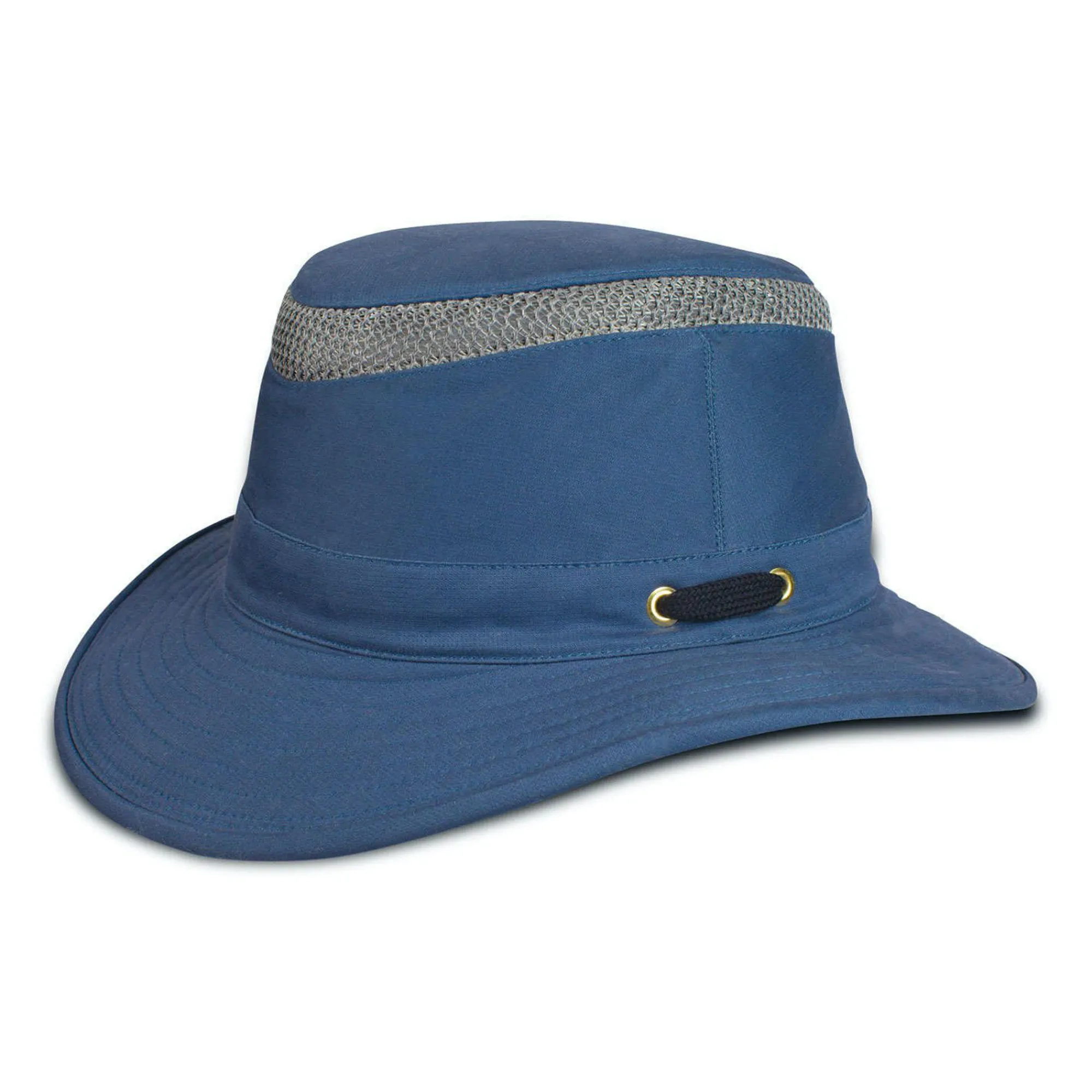 Men Rohan Tilley T5M0 Medium Curved Brim Organic Cotton Airflo Hat Mid Blue